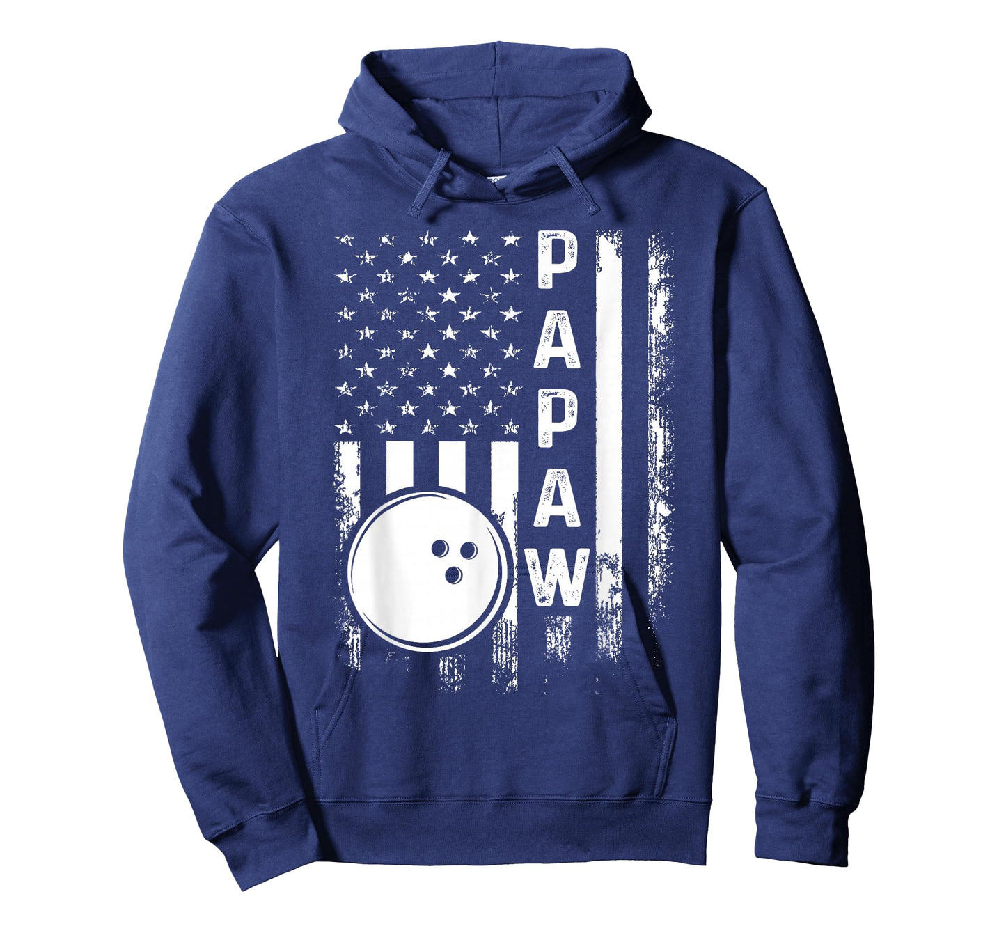 Bowling Papaw American Flag Vintage Christmas Xmas T-Shirt