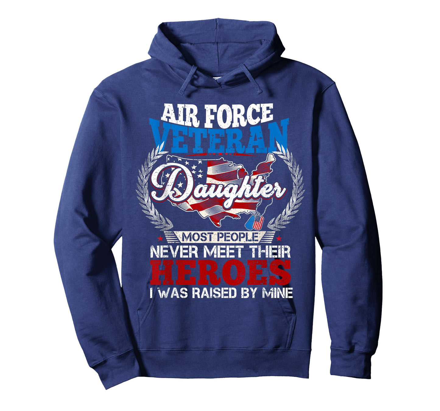 Air Force Daughter | US Veteran's Daughter | USAF USA Flag T-Shirt