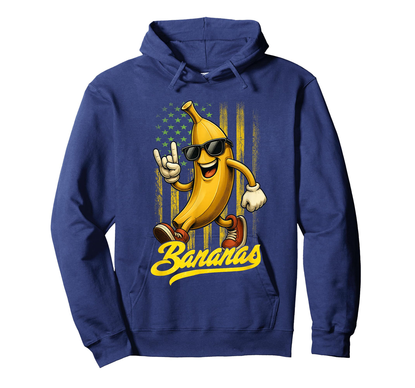 Funny Bananas Proud Name Retro American Flag Bananas Lover T-Shirt