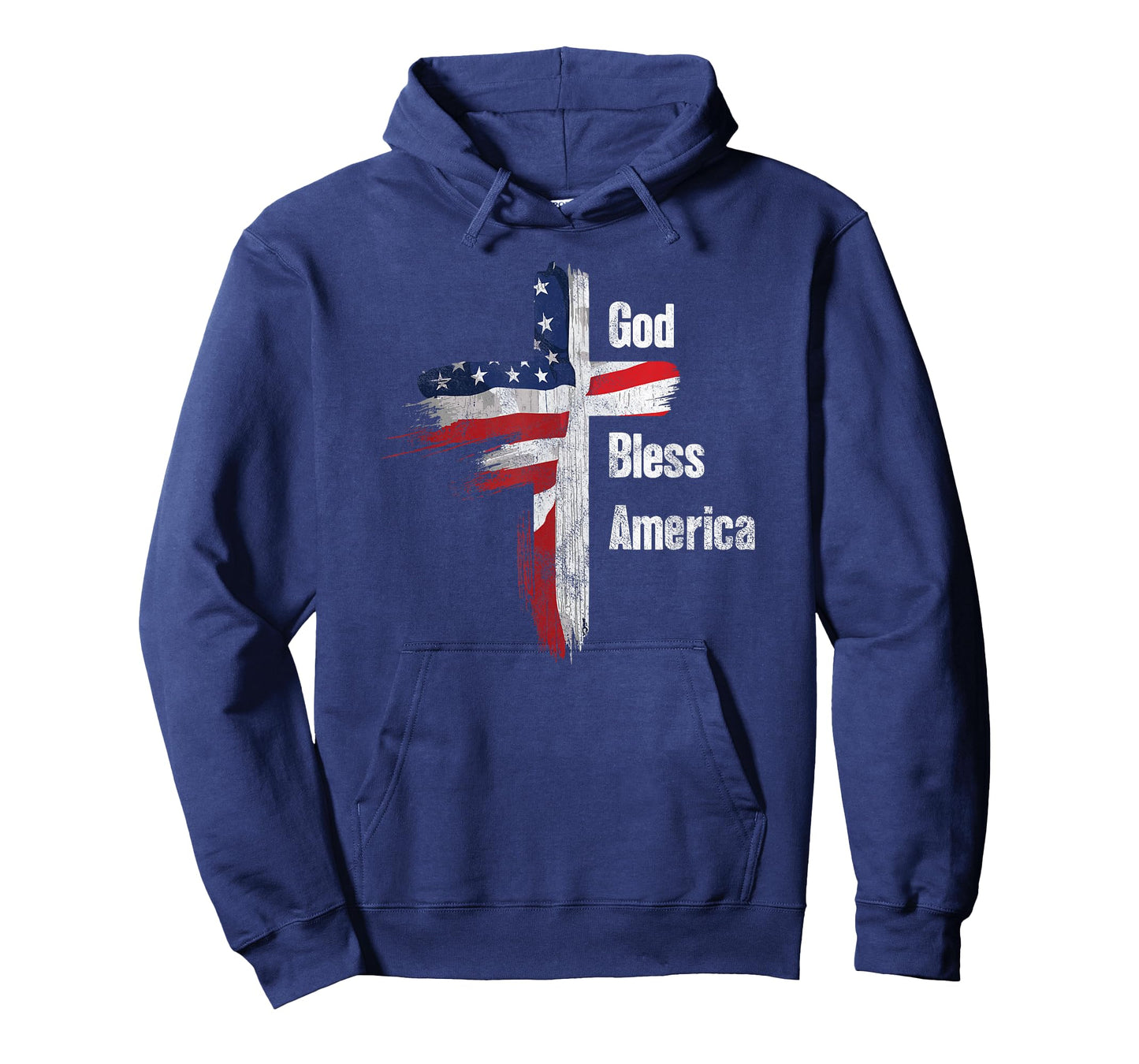 God Bless America 4th of July Christian Patriot USA Flag T-Shirt