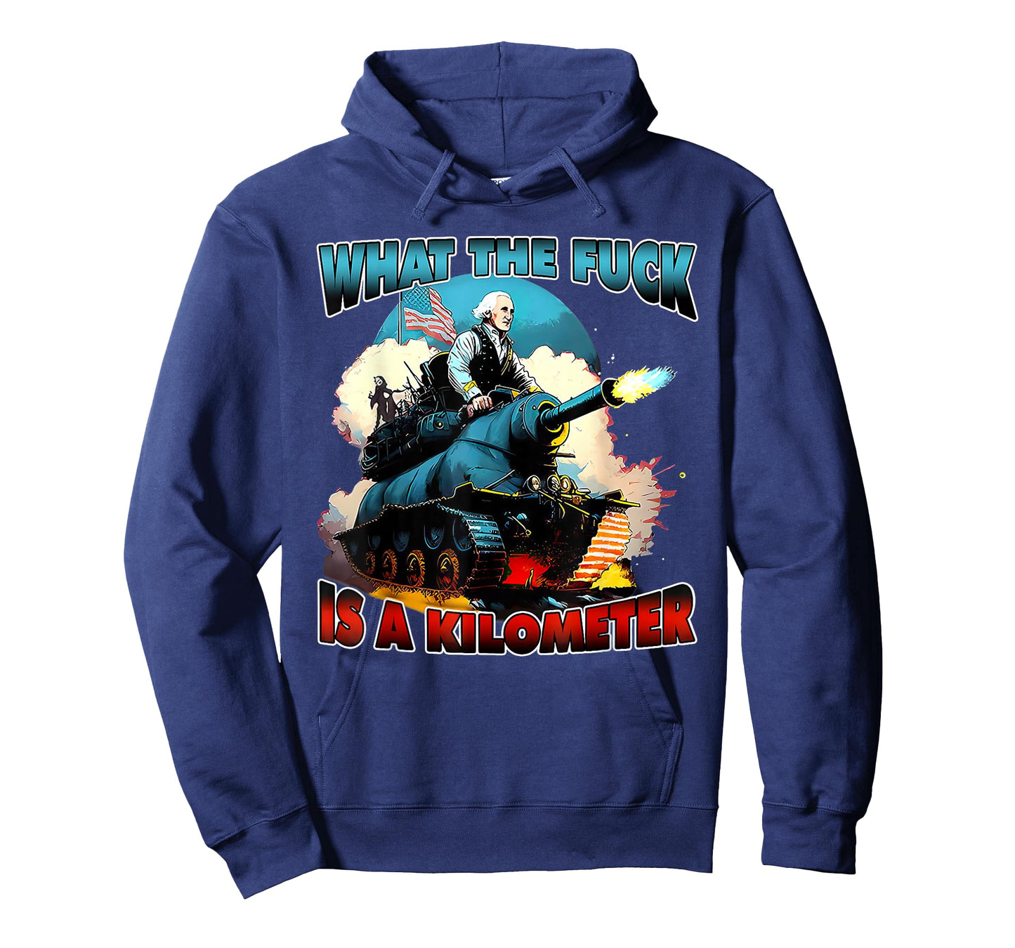 WTF What The Fuck is A Kilometer George Washington July 4th T-Shirt