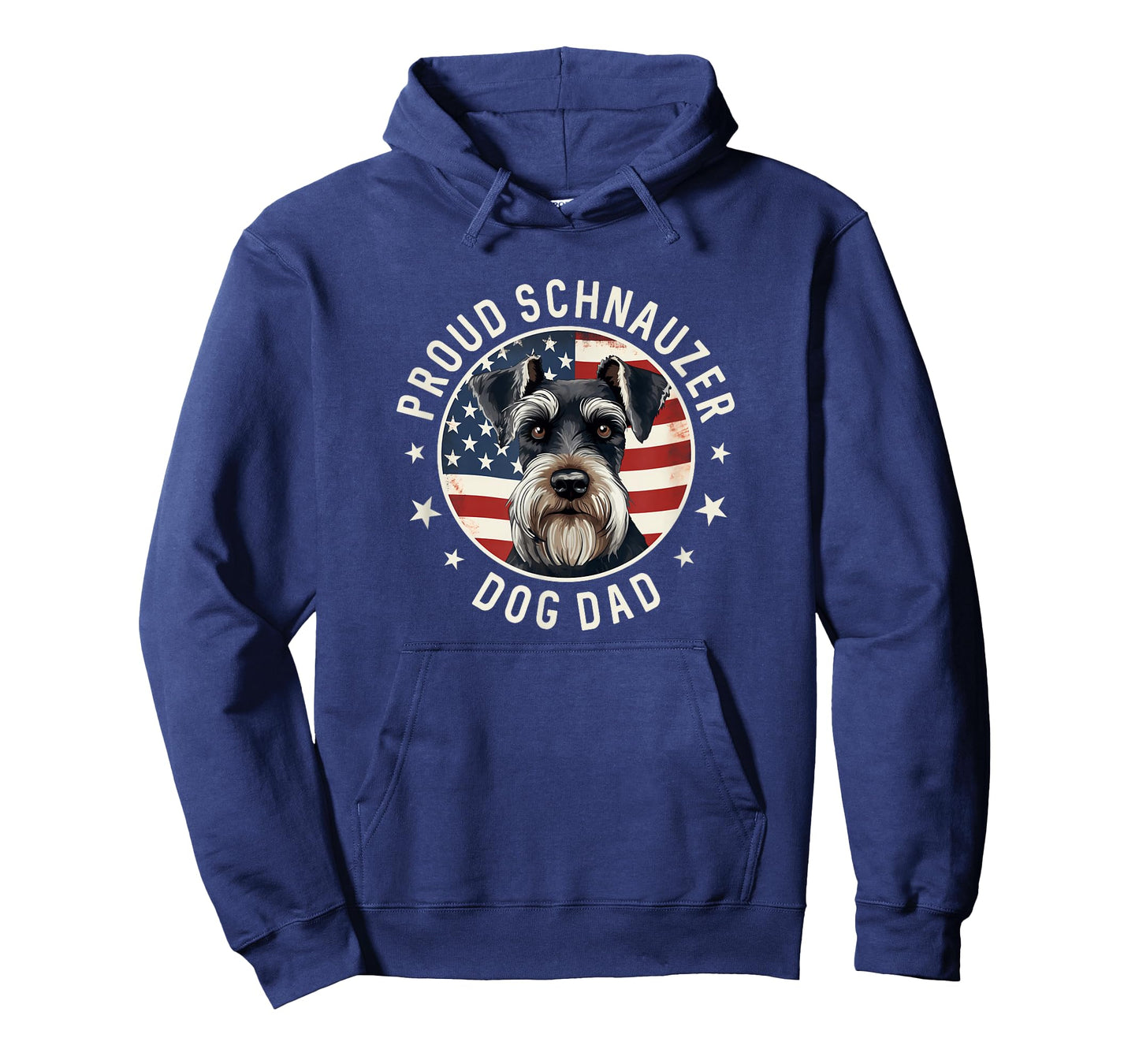 Proud Schnauzer Dad American Flag, Schnauzer Dog Dad T-Shirt
