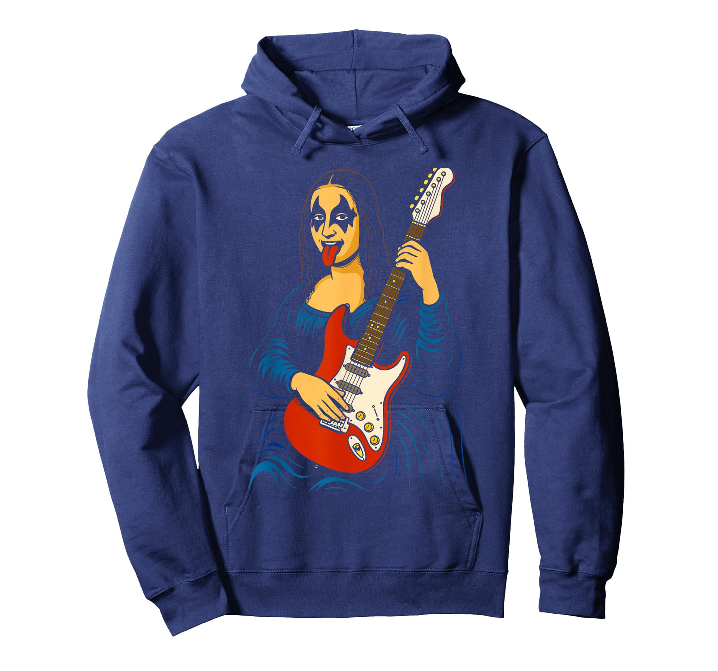 Mona Lisa Rock and Roll Music Teacher Novelty Funny Guitar T-Shirt