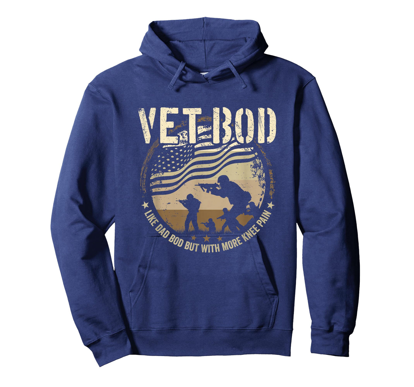 Vet Bod - Like Dad Bod But More Knee Pain - Military Veteran T-Shirt