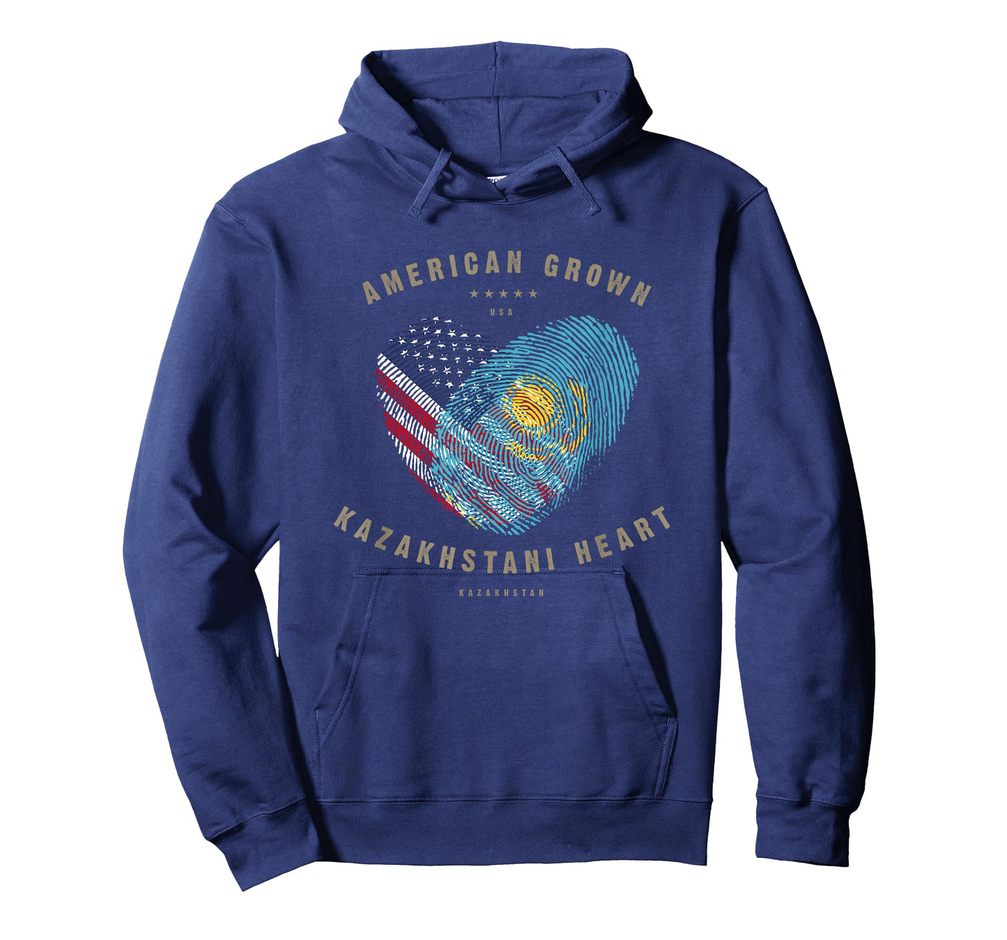 American Grown Kazakhstani Heart Love Kazakhstan Flag T-Shirt