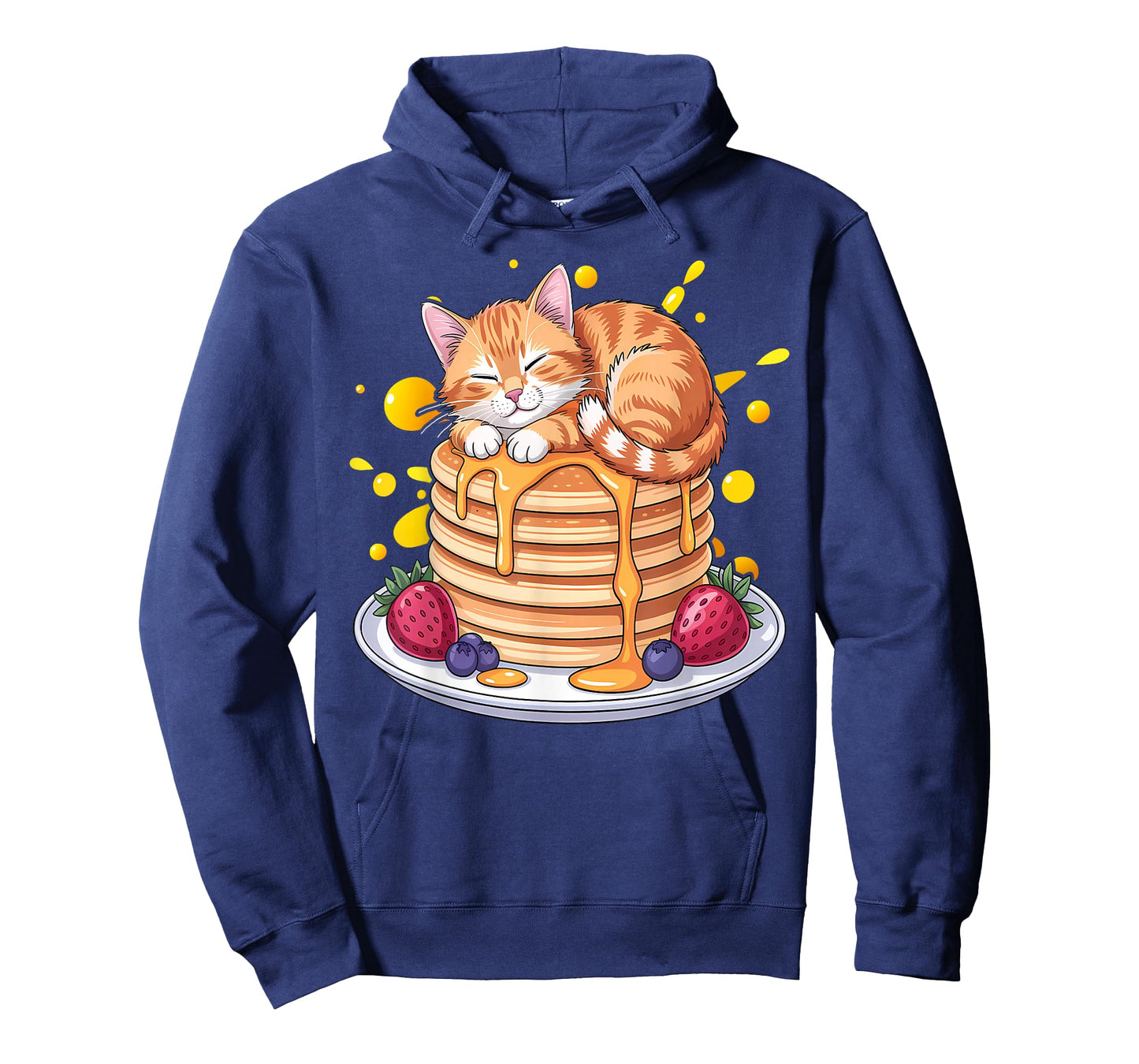 Pancakes Kawaii Anime Cat Nap Funny Breakfast Kitten T-Shirt