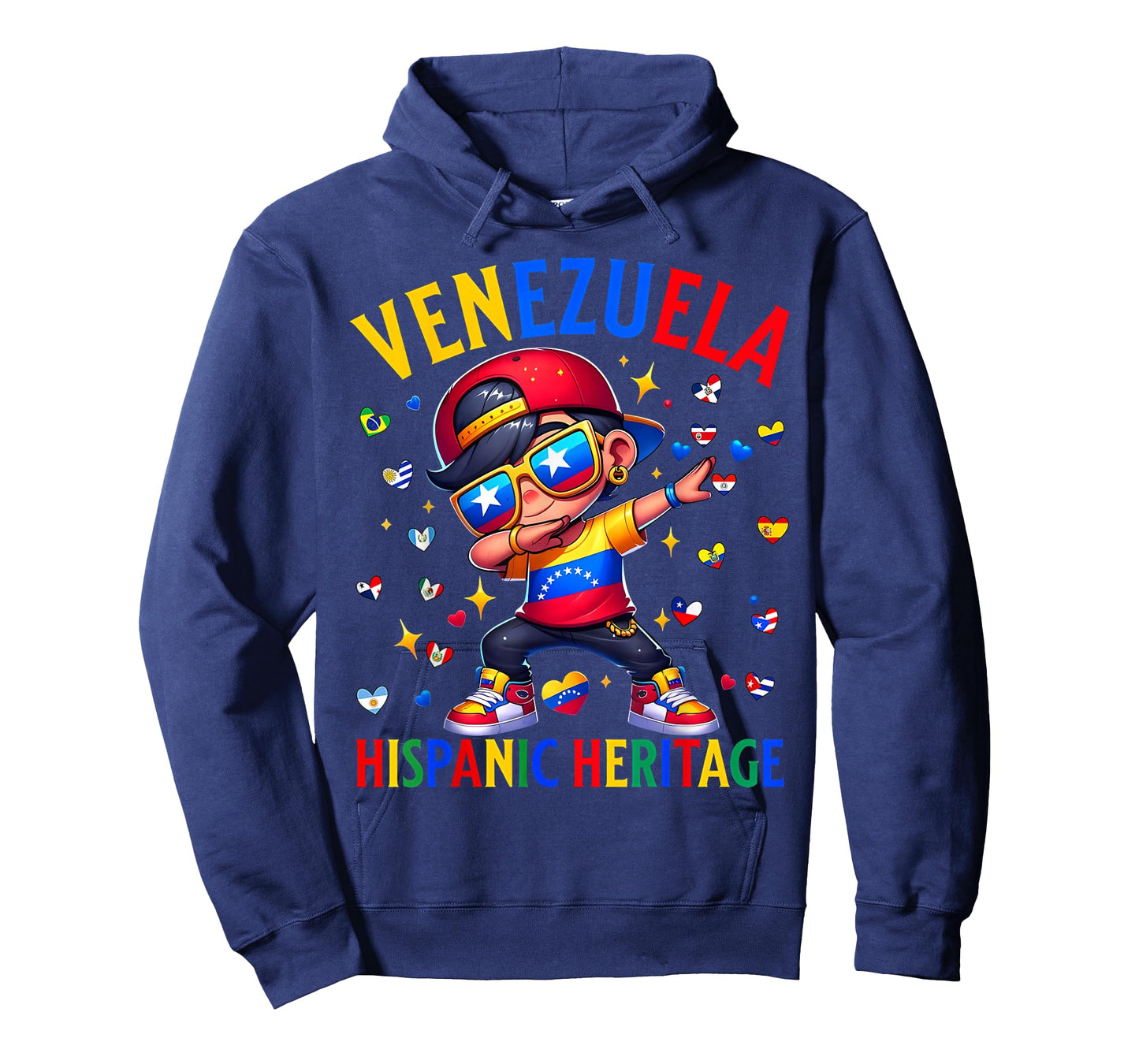 Hispanic Heritage Month Venezuela Flag Venezuelan Boy Kids T-Shirt