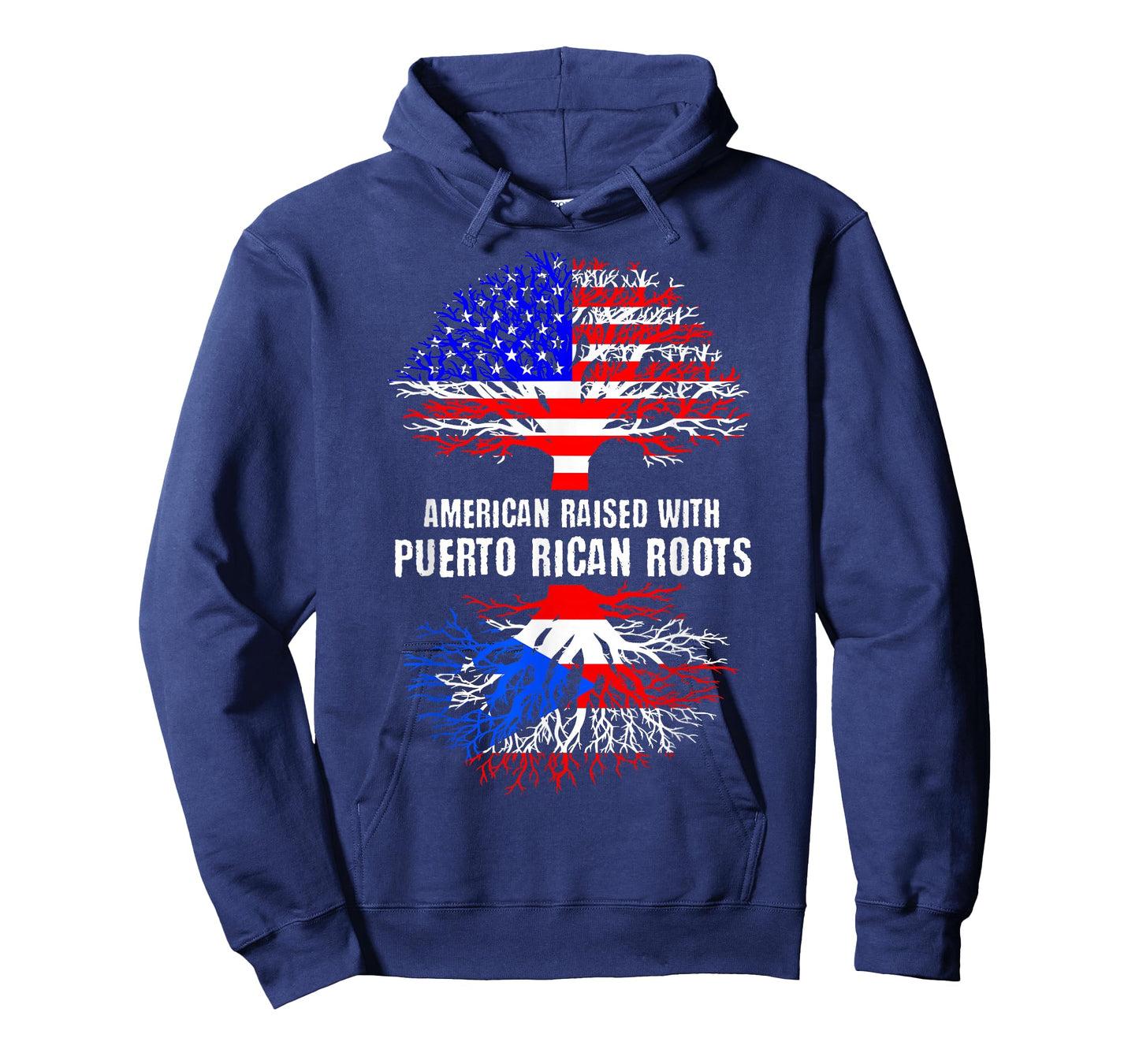 American Raised with Puerto Rican Roots USA Flag Puerto Rico T-Shirt Small