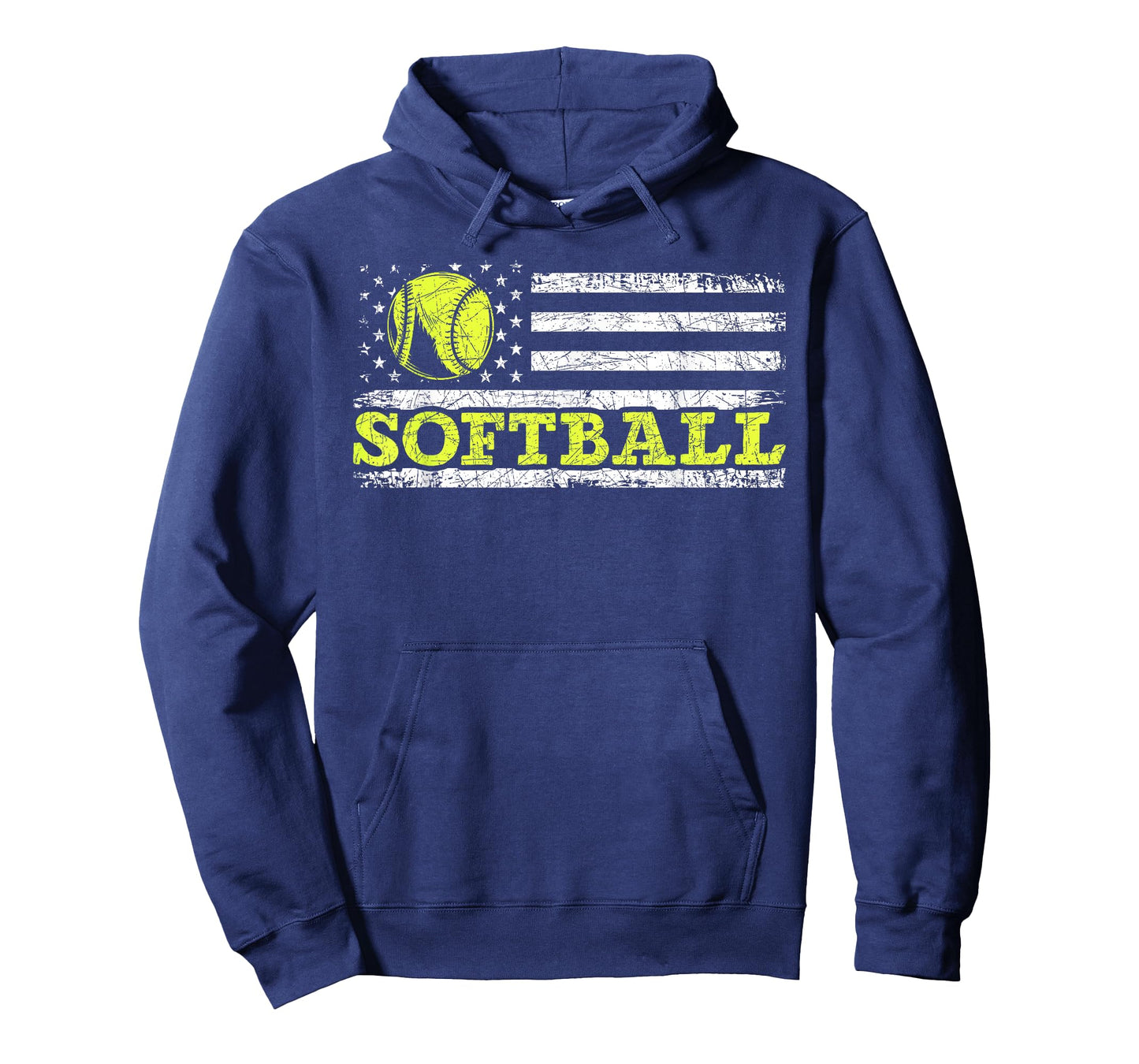USA Flag Patriotic Softball Player American Sport Softball T-Shirt