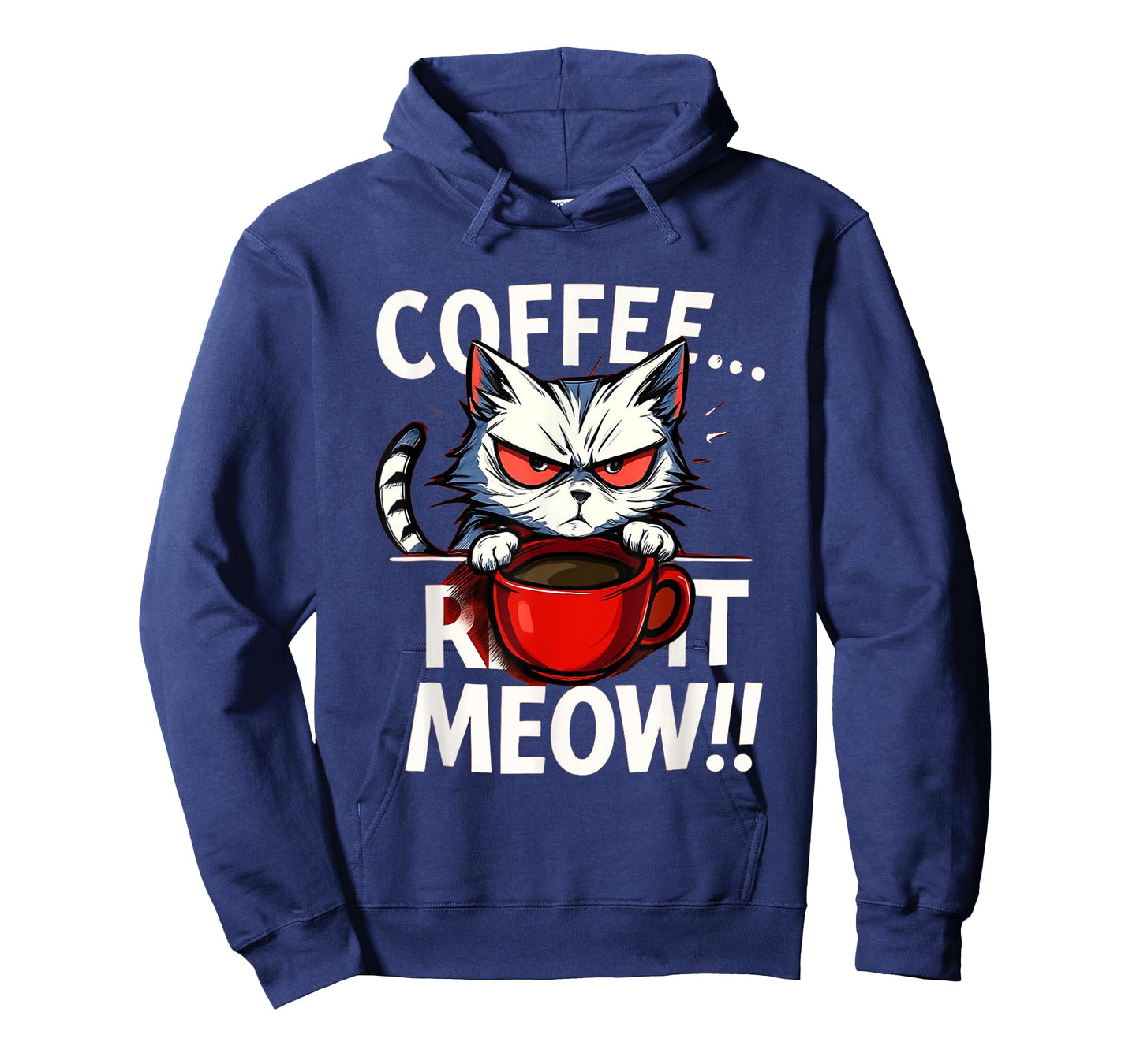 Funny Cat And Coffee Humor Coffee Right Meow T-Shirt