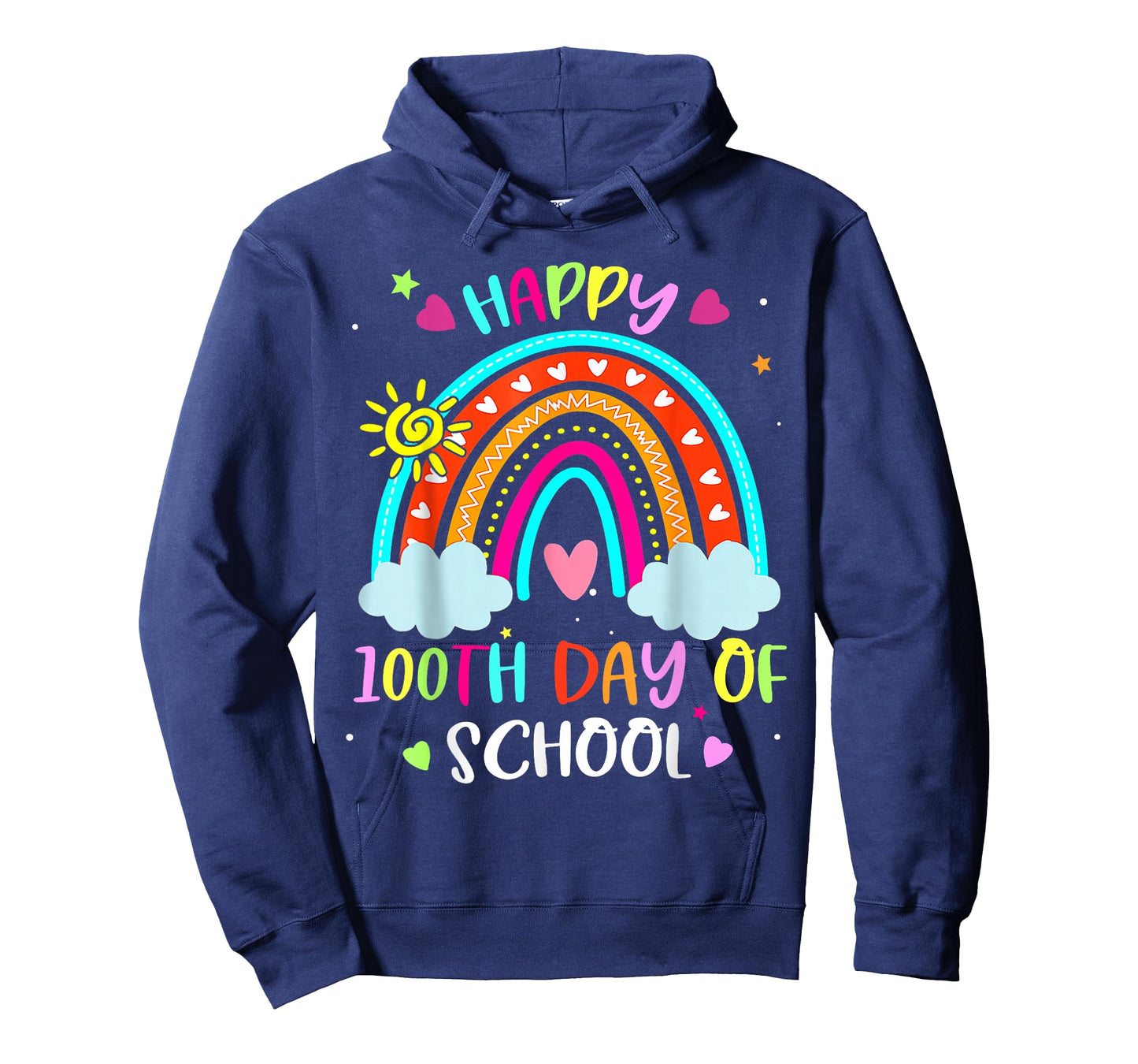100th Day of School Rainbow Happy 100 Days Smarter Teacher T-Shirt