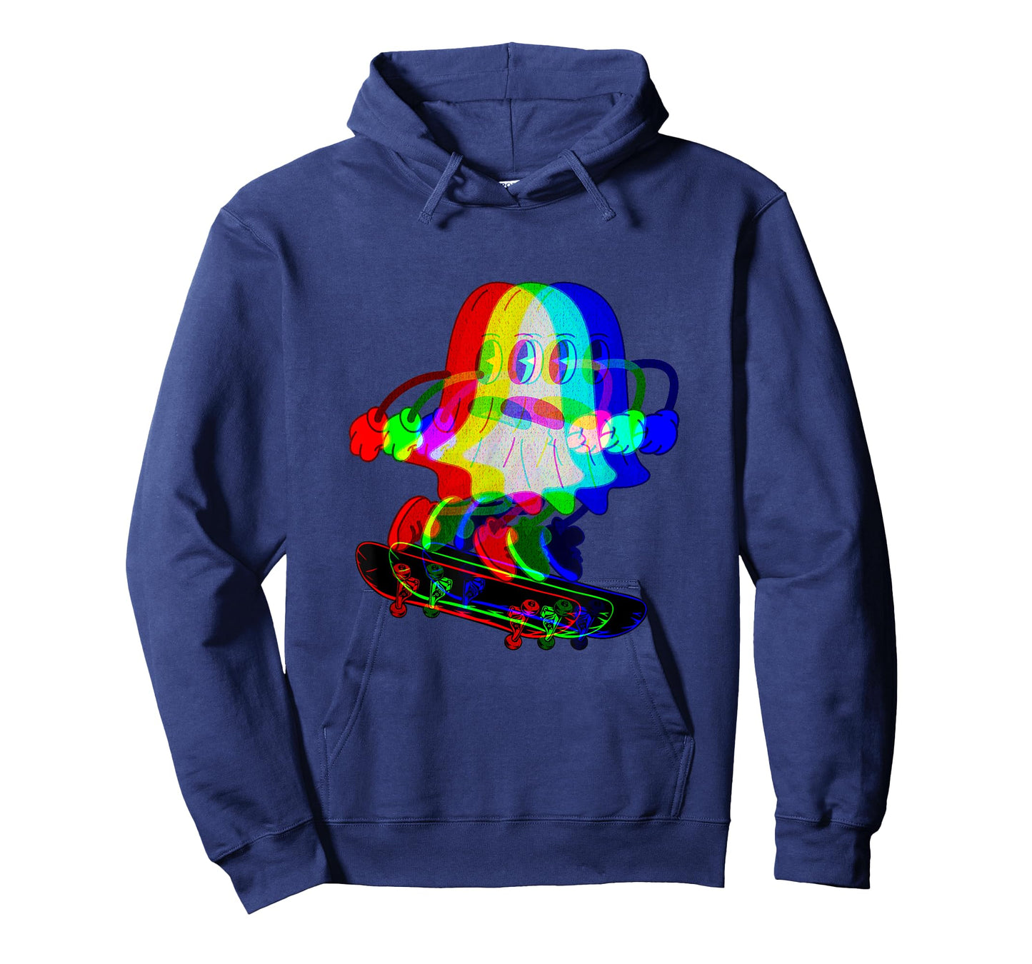 Trippy house music ghost Halloween Techno Rave skateboarding T-Shirt