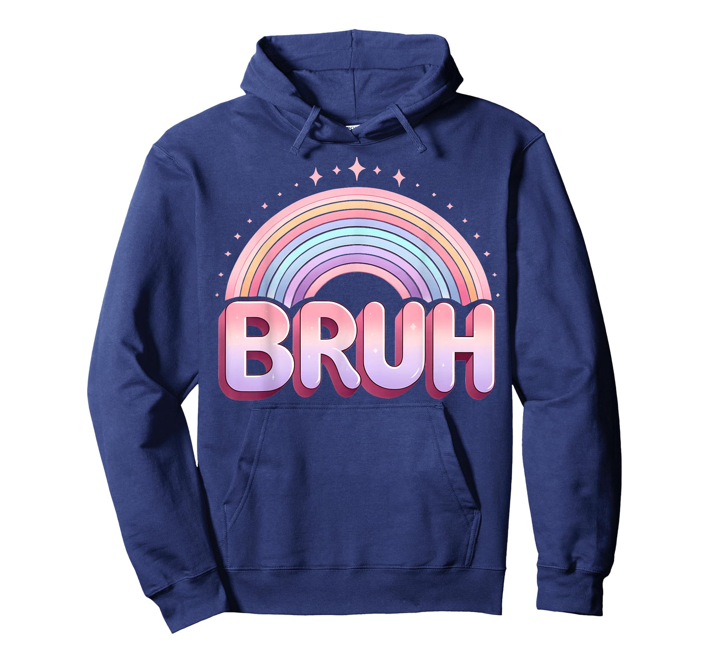 Funny Bruh Women Girls Youth Bruh Rainbow Cute For Kids T-Shirt