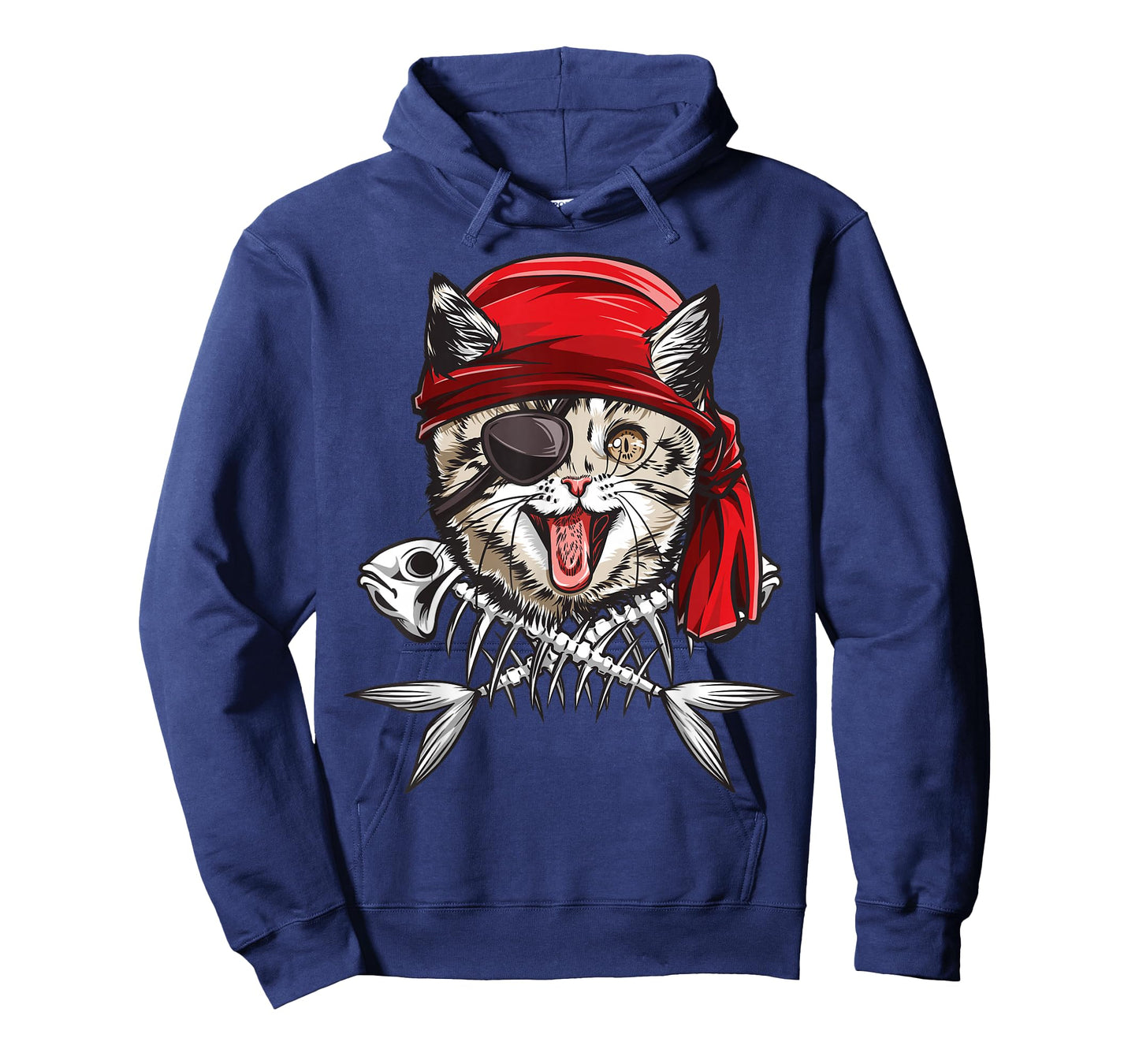 Cat Pirate Boys Men Jolly Roger Flag Skull and Crossbones T-Shirt
