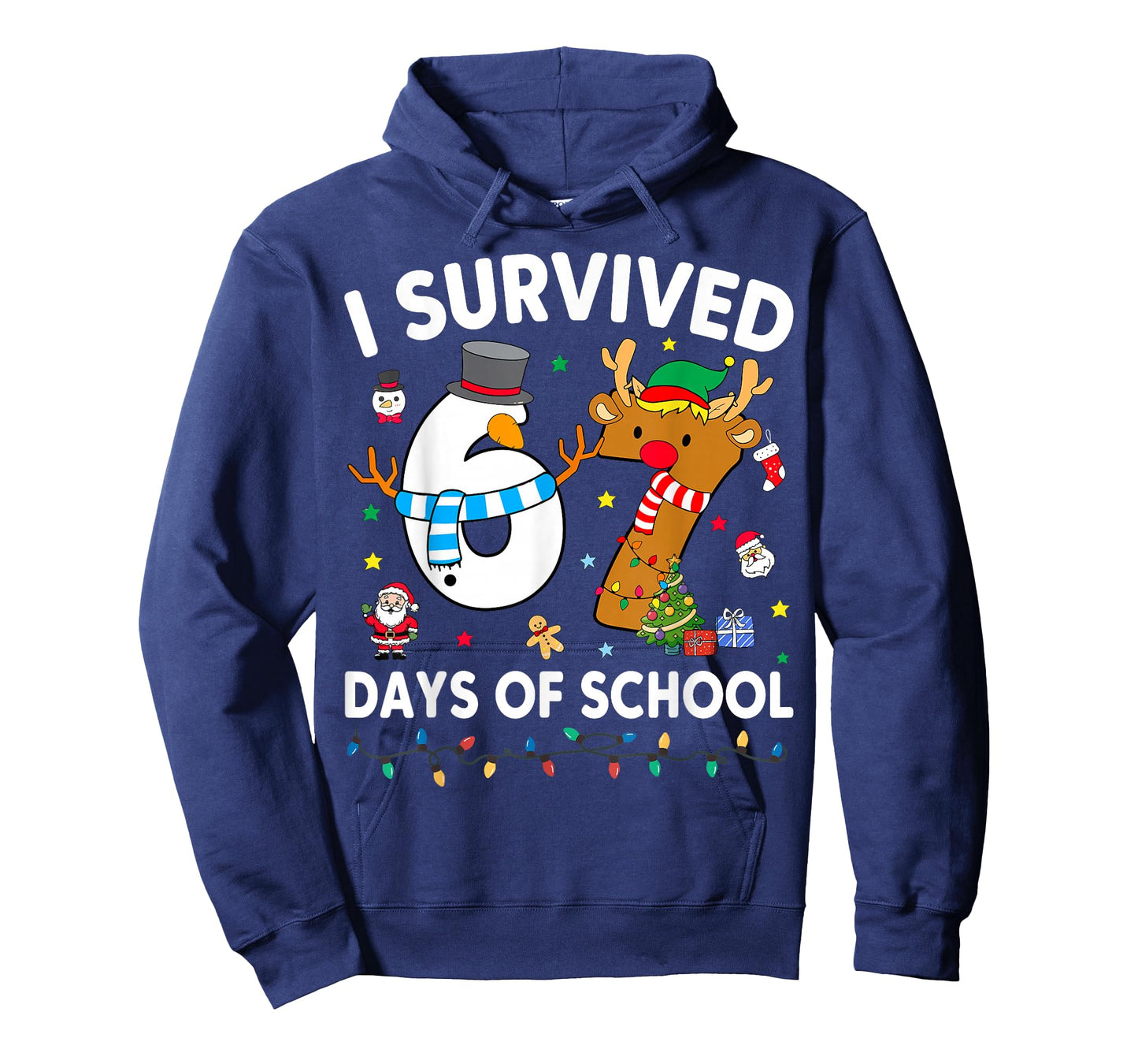 I Survived 67 Days of School Funny Meme Six Seven Christmas T-Shirt