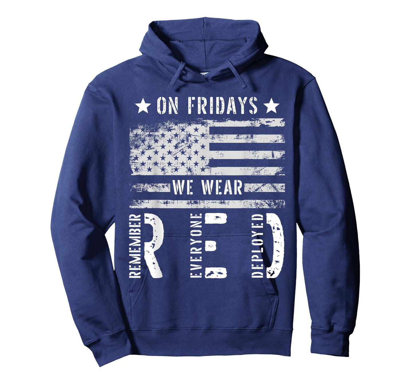 On Friday We Wear Red American Flag Military Supportive T-Shirt