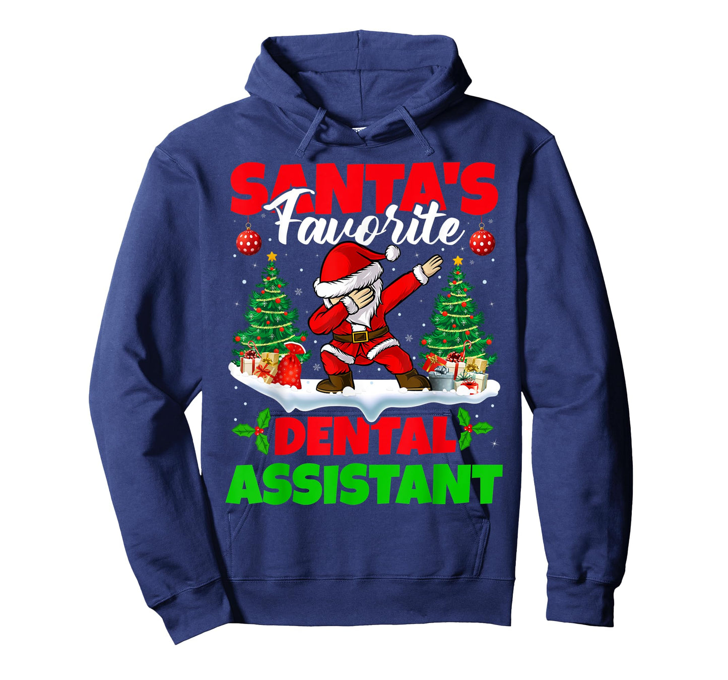 Xmas Dabbing Santa's Favorite Dental Assistant Christmas T-Shirt
