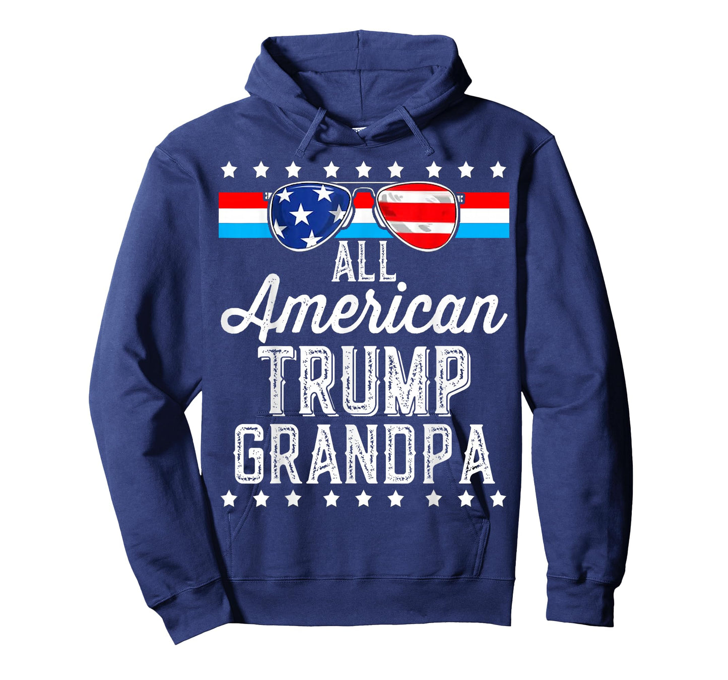 All American Trump Grandpa American Flag Sunglasses Trump T-Shirt