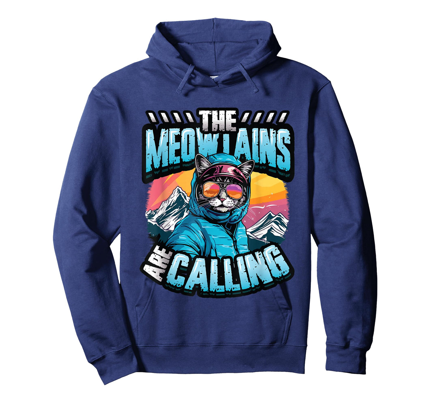 The Meowtains Are Calling Snowboard Cat Skiing T-Shirt