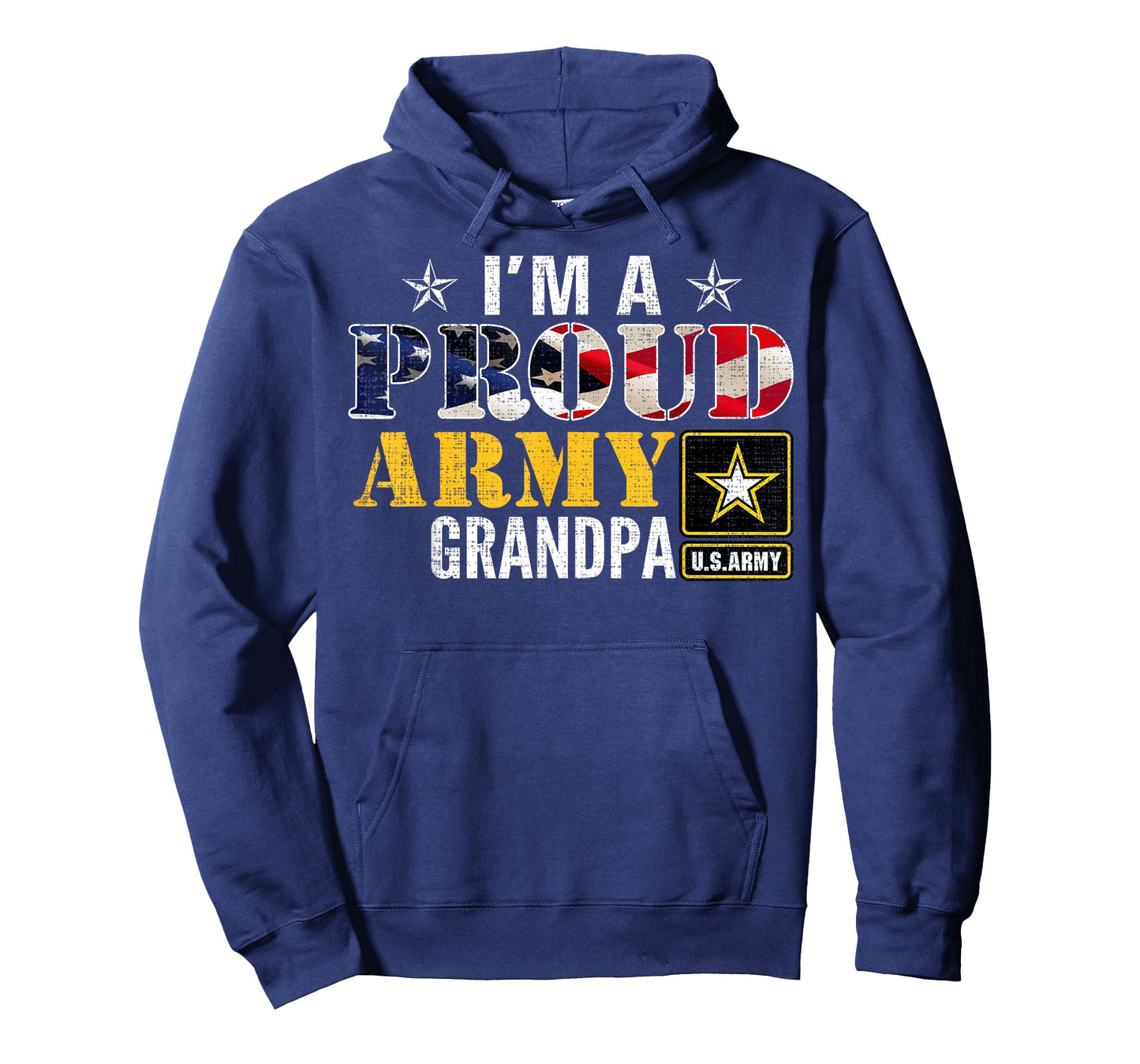 I'm A Proud Army Grandpa American Flag Military Gift Veteran T-Shirt