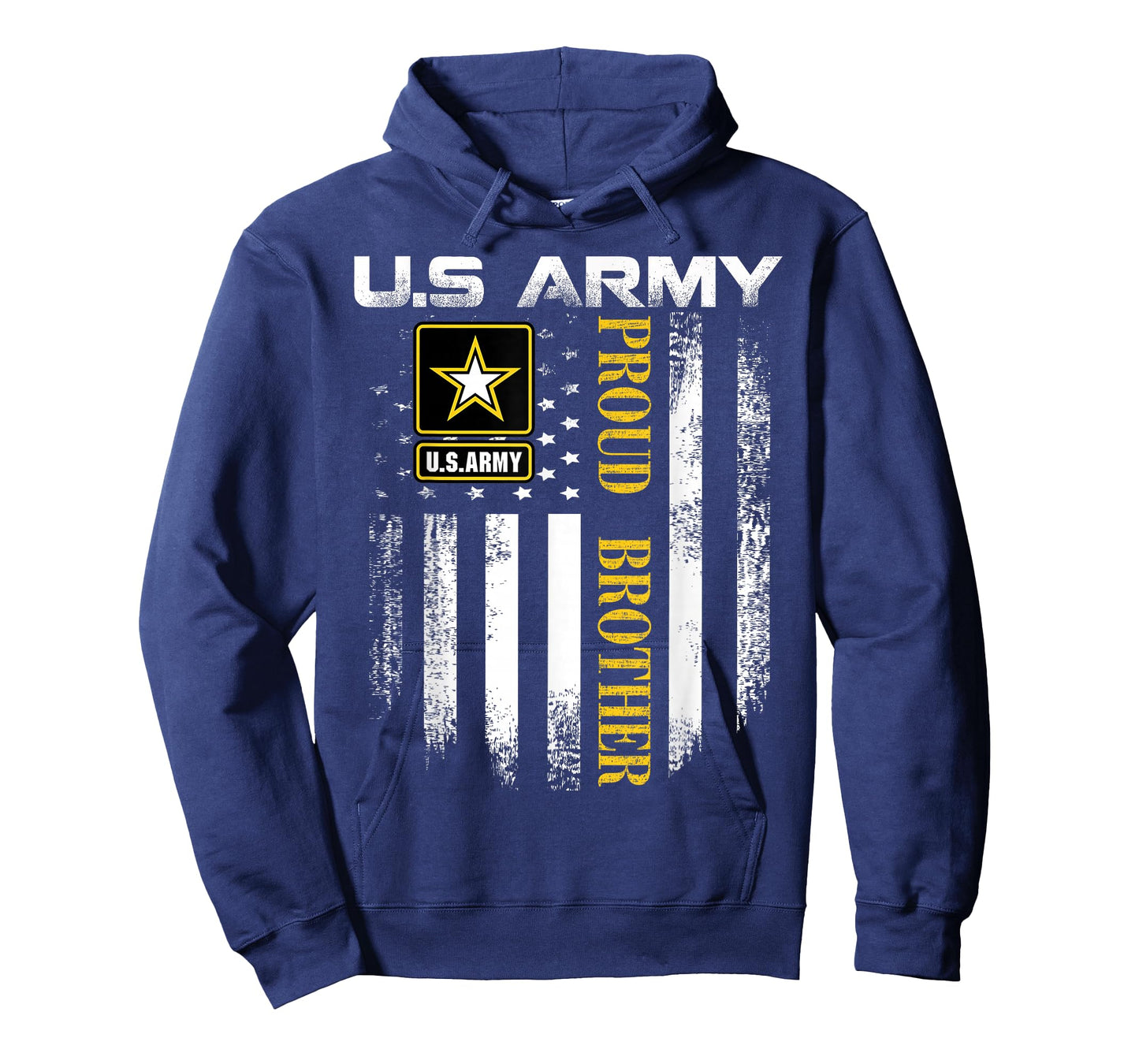 Vintage U.S. Army Proud Brother with American Flag Gift T-Shirt