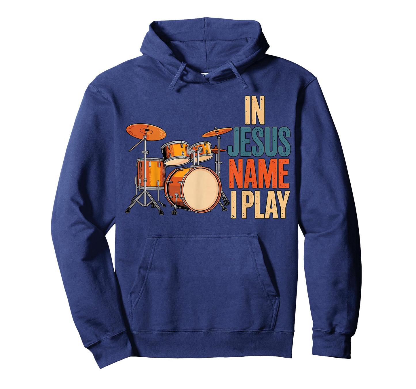 in Jesus Name I Play Drums Christian Music T-Shirt