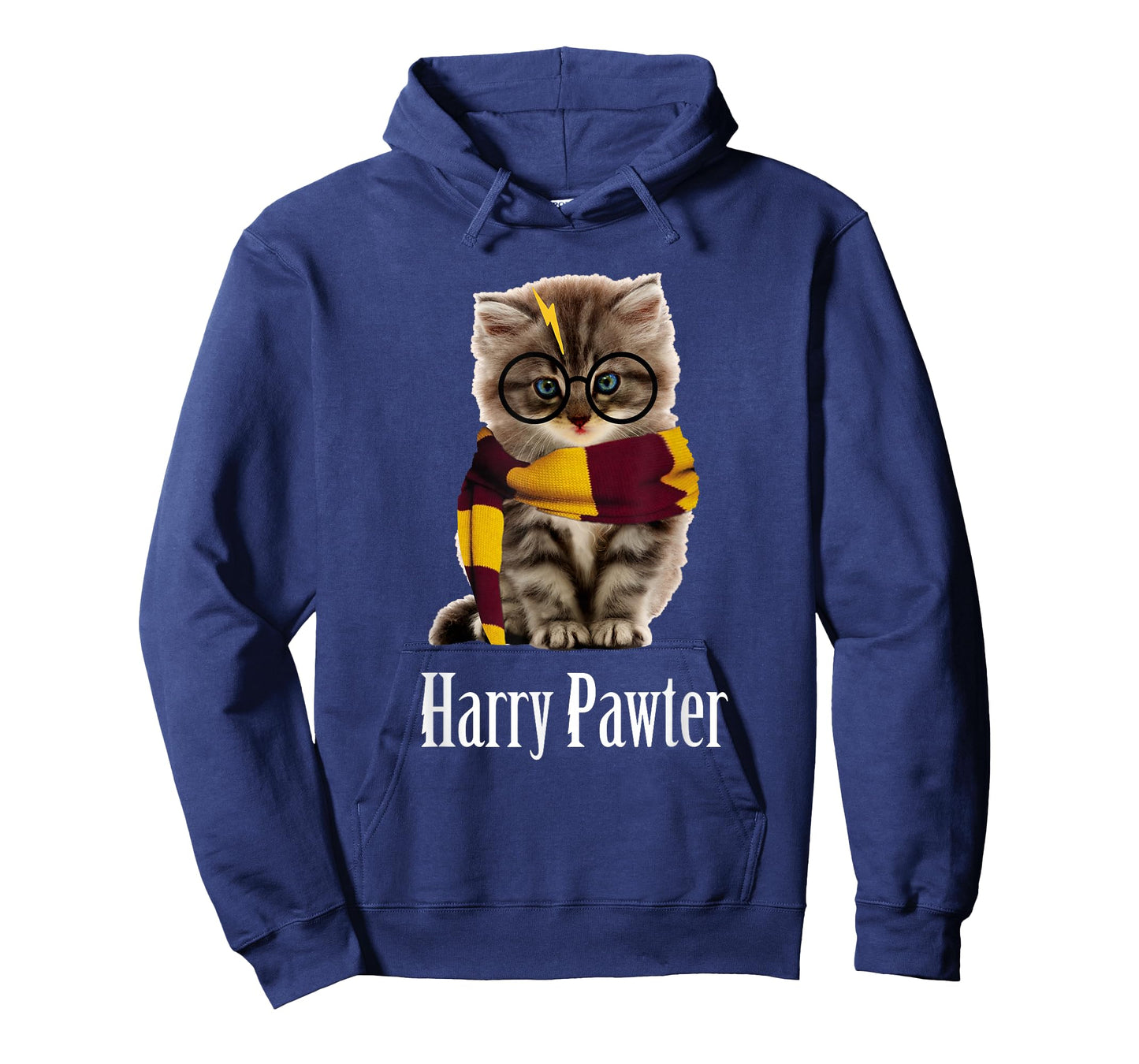 Magic Cat with Glasses, Harry Pawter Funny T-Shirt Small