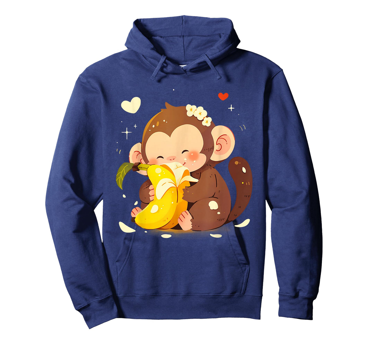 Banana Monkey Cute Monkey Drawing Bananas Fruit Wildlife T-Shirt