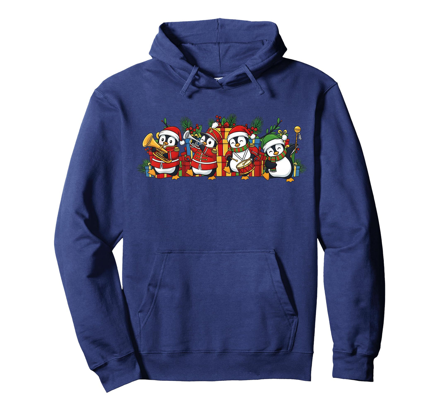 Marching Band Penguins Christmas Music Holiday T-Shirt