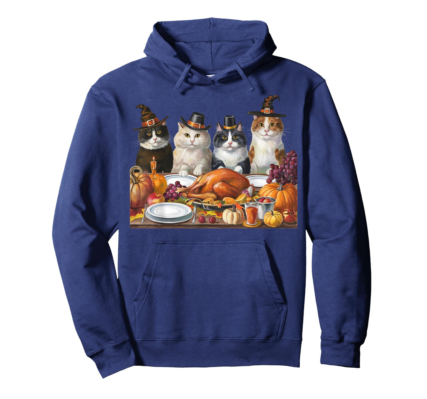 Thanksgiving Day Cat Squad Turkey Gifts For Men Women Kid T-Shirt
