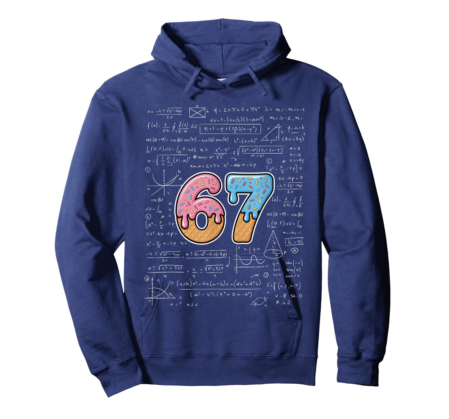 67 Math Teacher Mathematics 67th Number Ice Cream Drip 67 T-Shirt