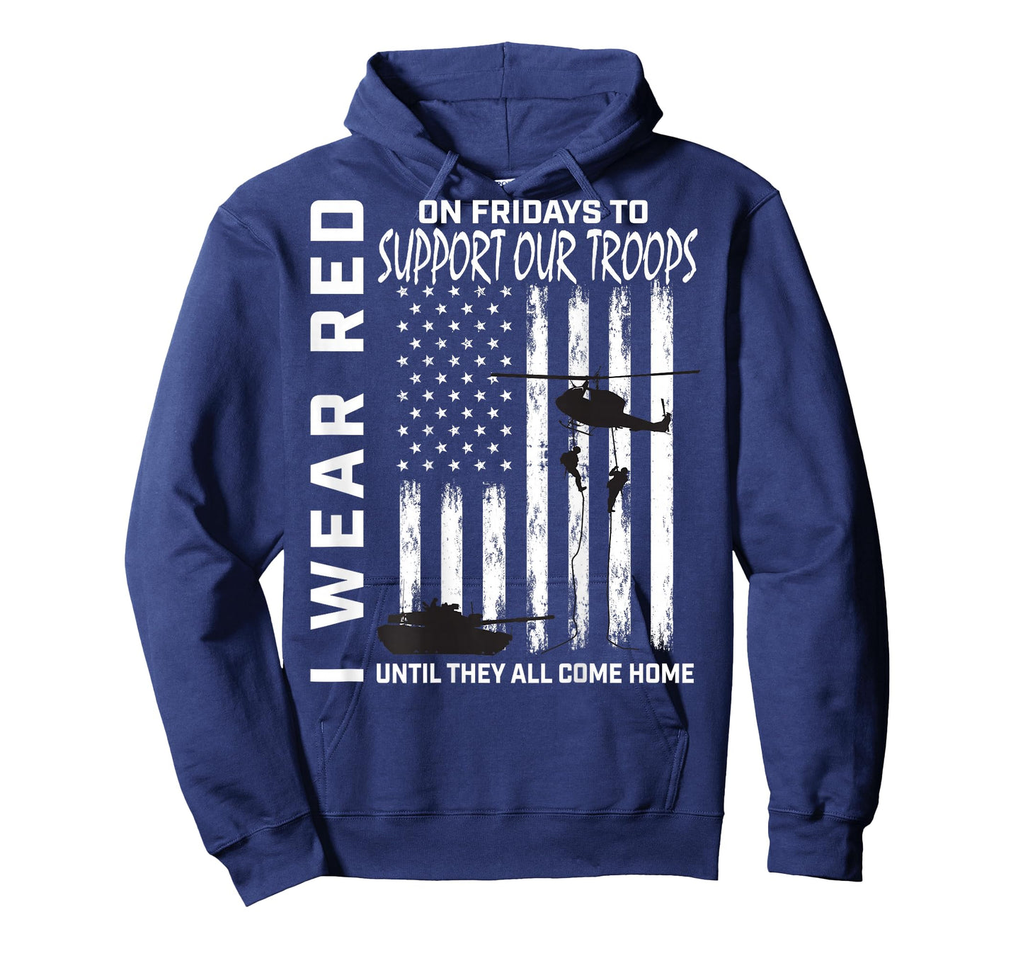 Red Friday Military Veteran Support Our Troops American Flag T-Shirt