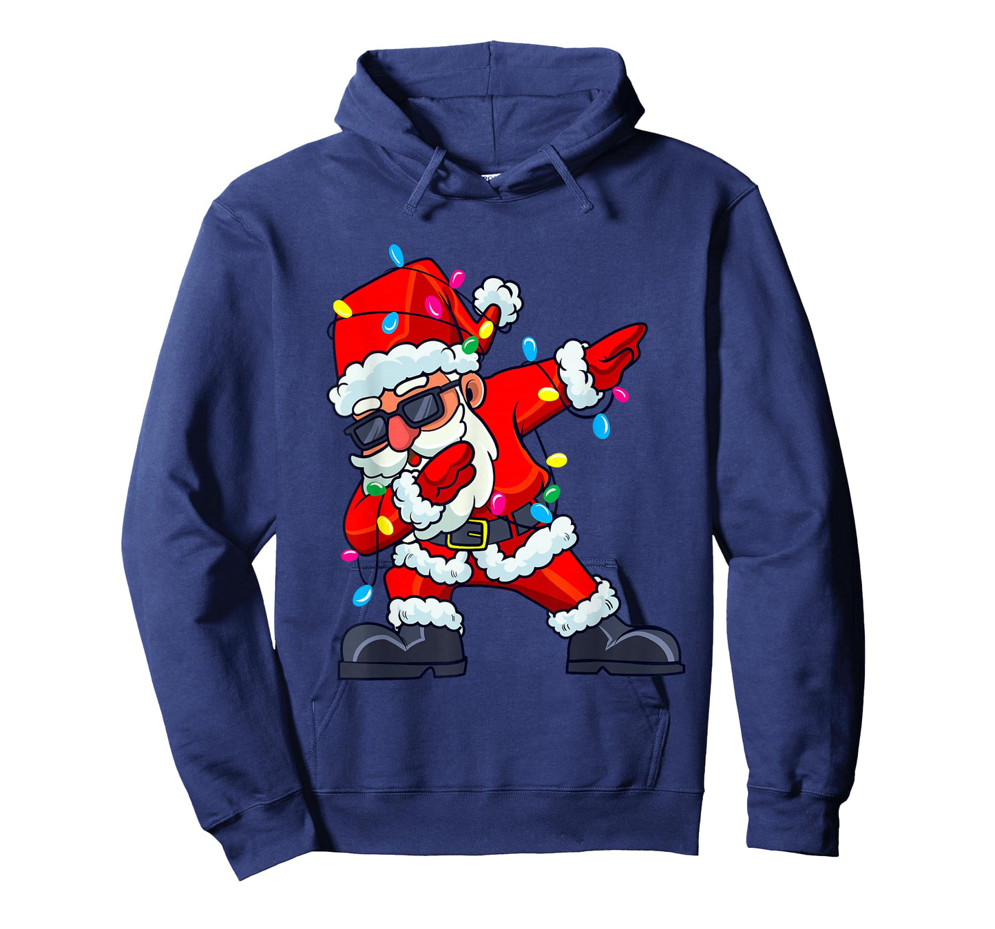 Dabbing Santa Claus Christmas Tree Lights Boys Kids Dab Xmas T-Shirt