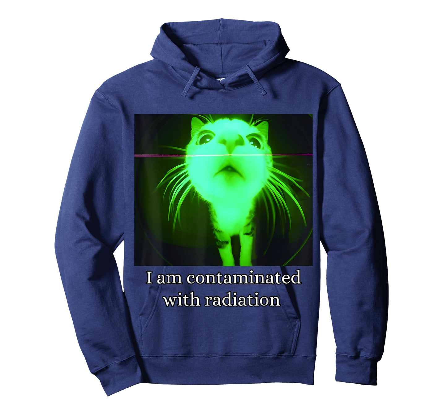 I Am Contaminated with Radiation Funny Ironic Cat Meme T-Shirt