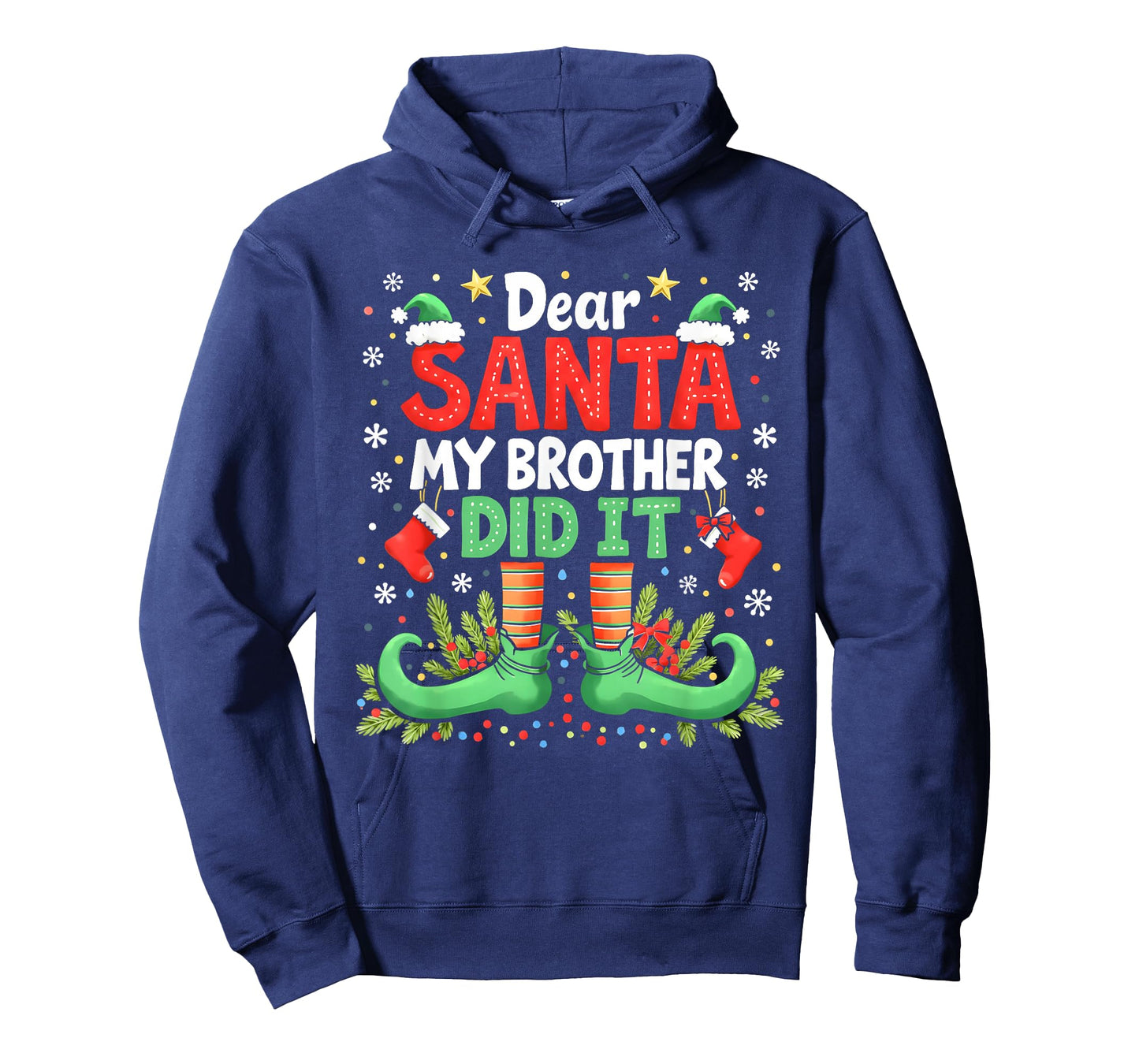 Dear Santa My Brother Did It Funny Christmas Boys Girls Kids T-Shirt