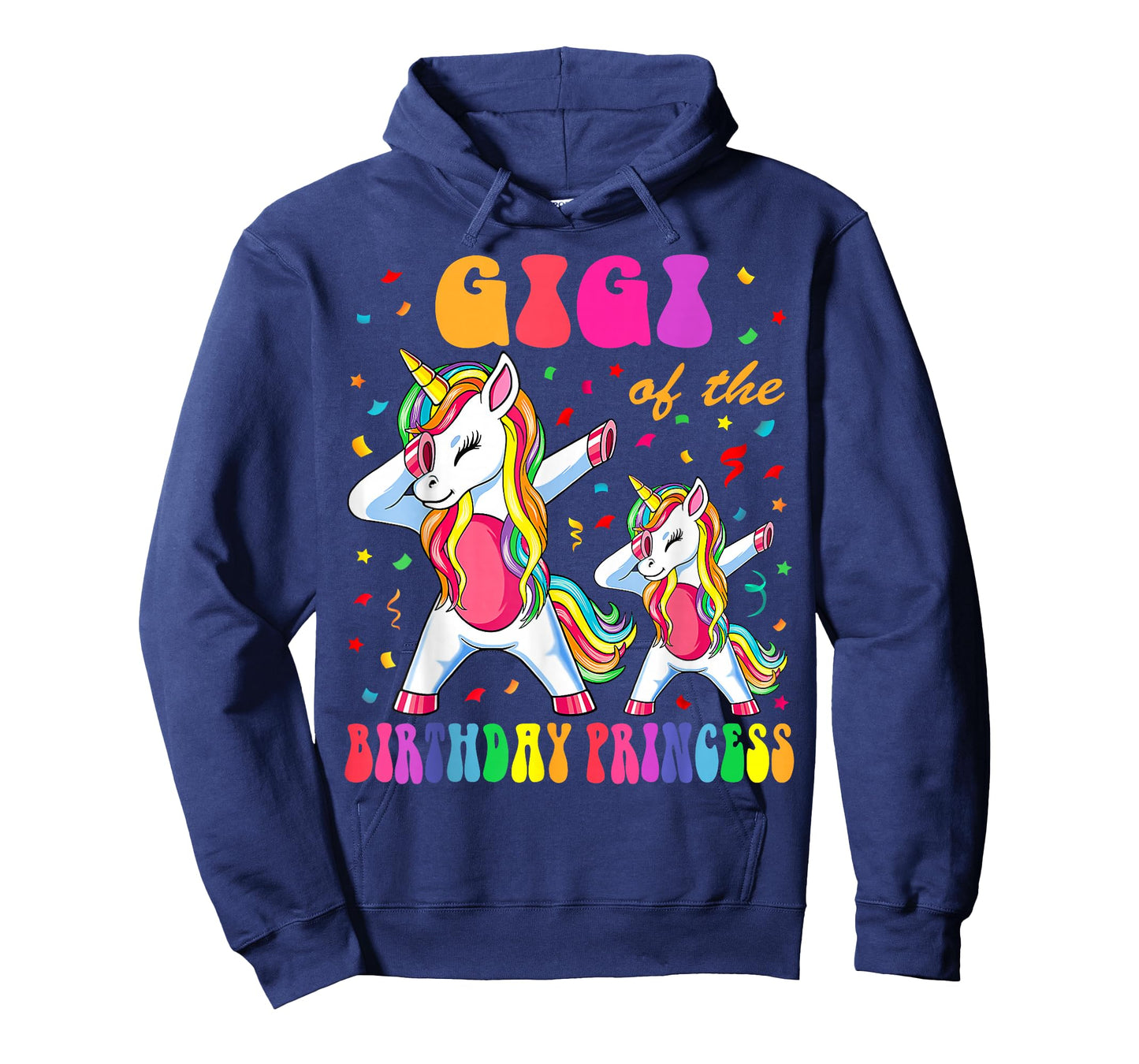 Gigi of the Birthday Princess Girl Dabbing Unicorn Family T-Shirt