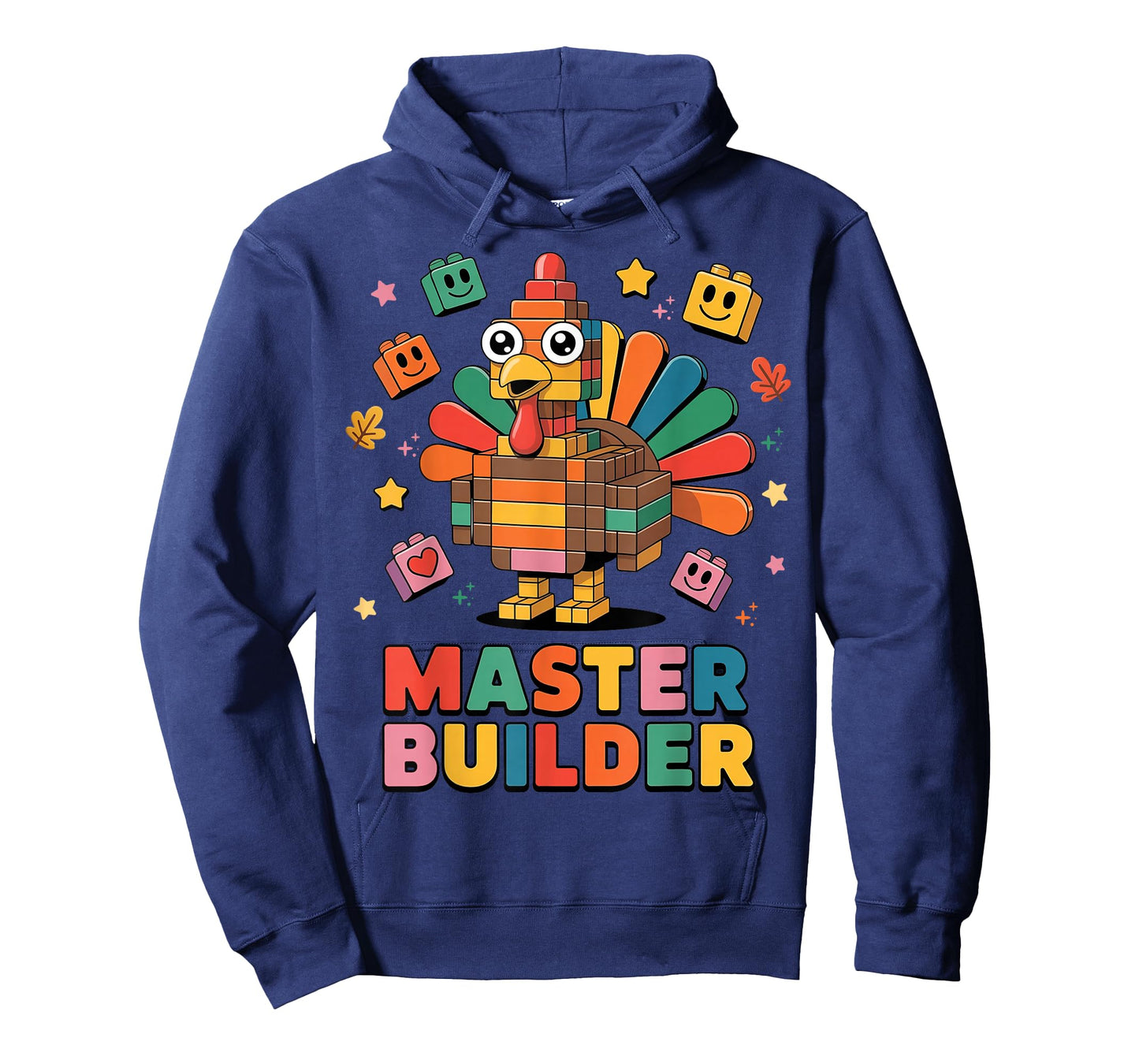 Master Builder Brick Building Blocks Turkey Thanksgiving T-Shirt