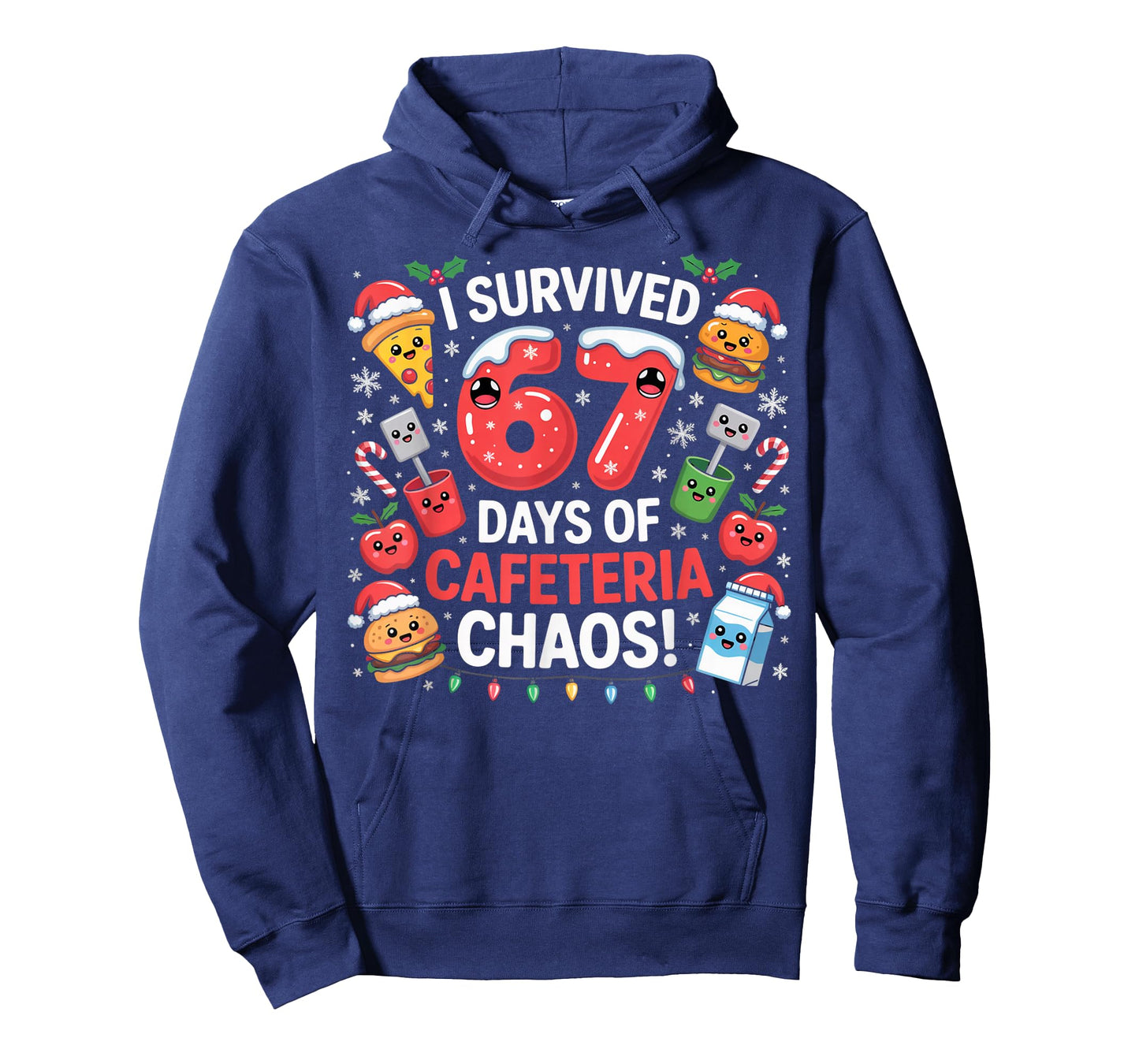 I Survived 67 Days of Cafeteria Chaos in Lunch Lady Xmas Tee T-Shirt