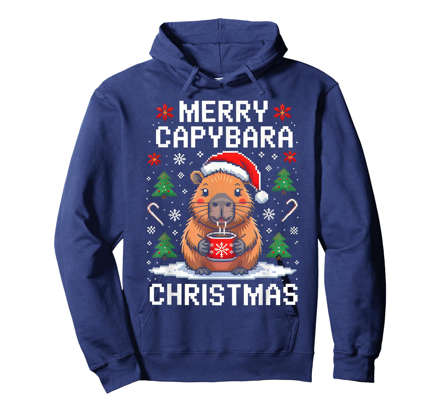 Merry Capybara Christmas Funny Capybara Lover Xmas Men Women T-Shirt