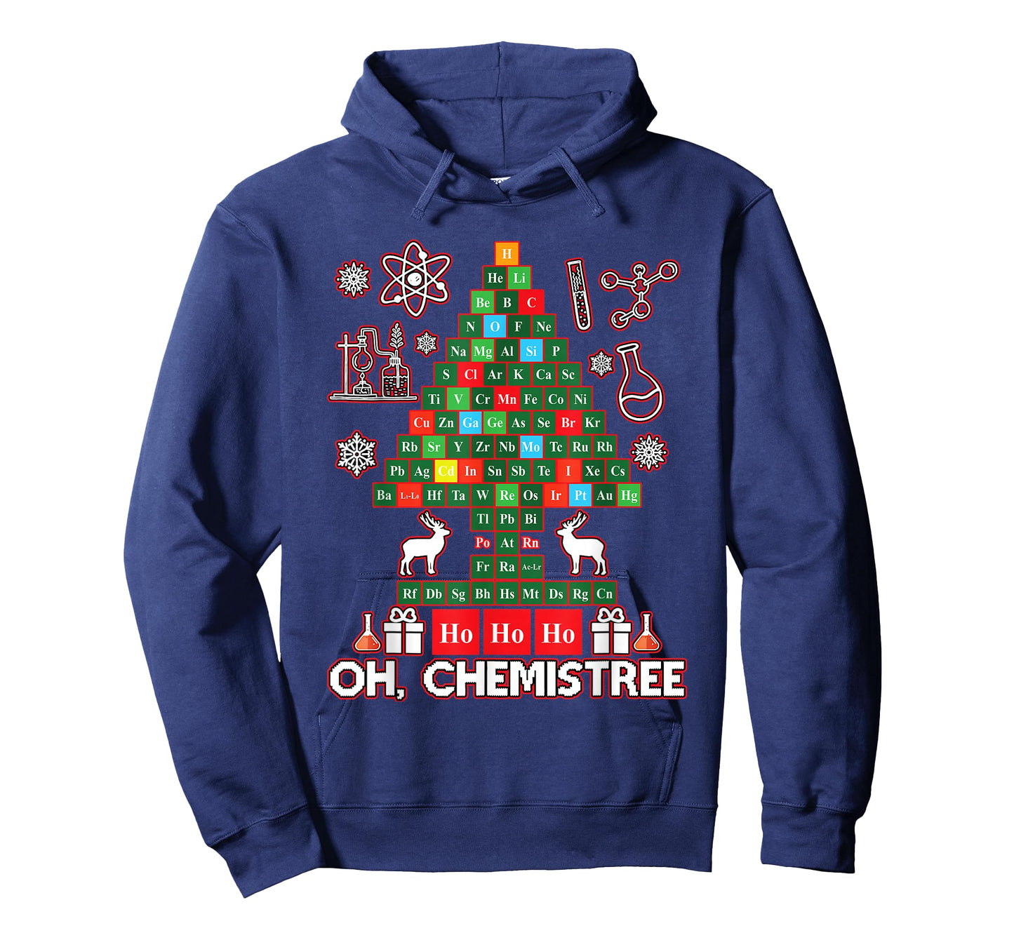 Oh Chemistree Periodic Table Christmas Chemistry Teacher T-Shirt