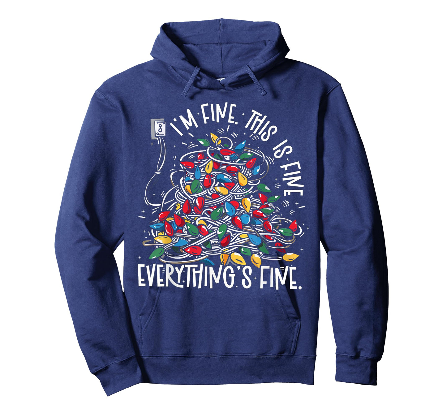 It's Fine I'm Fine Everything is Fine Funny Christmas Lights T-Shirt
