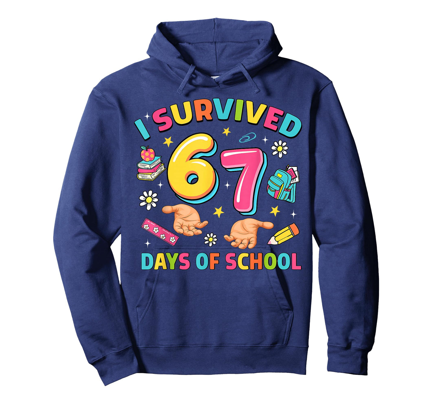 I Survived 67 Days of School Funny Six Seven Meme Girl Boy T-Shirt