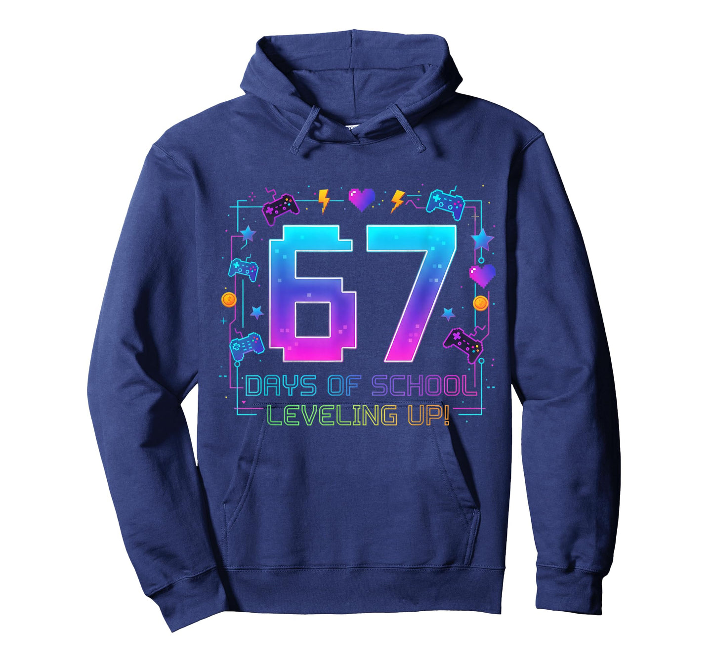 I Survived 67 Days of School Retro Gamer Level Up Teens Boys T-Shirt