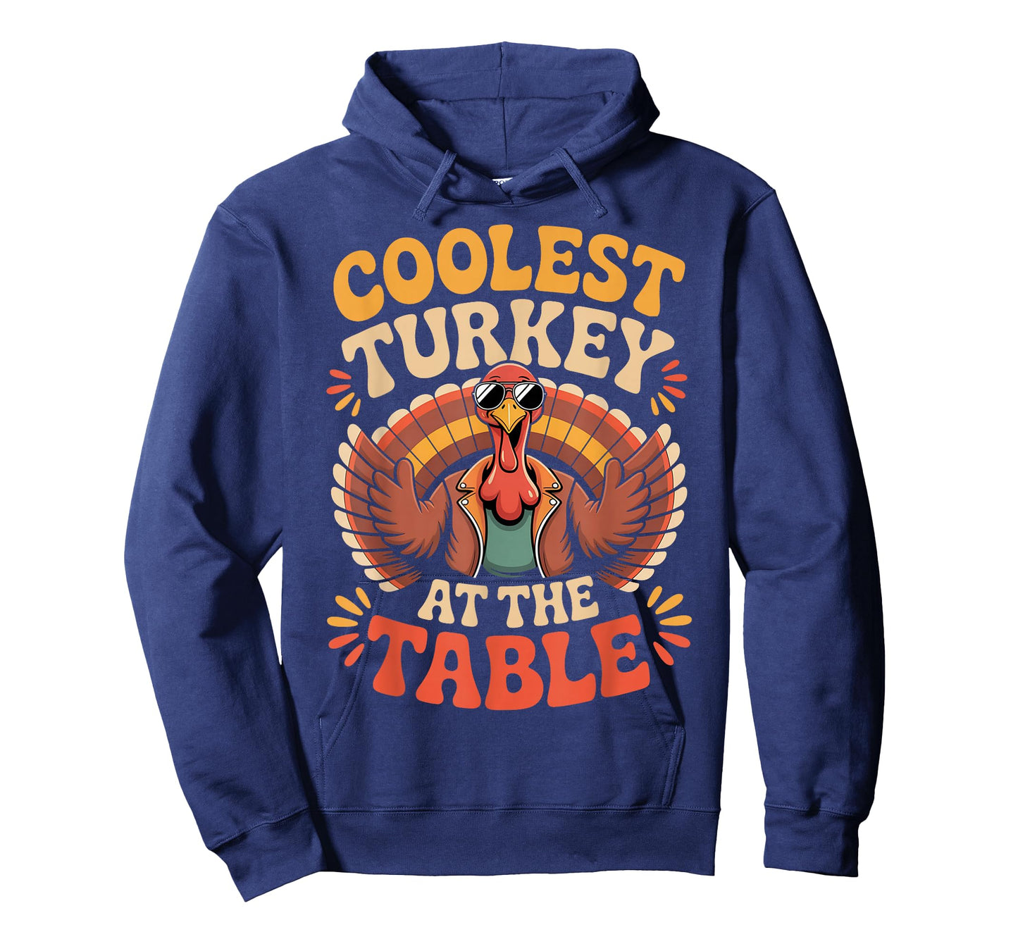 Coolest Turkey at The Table Funny Thanksgiving Outfit T-Shirt
