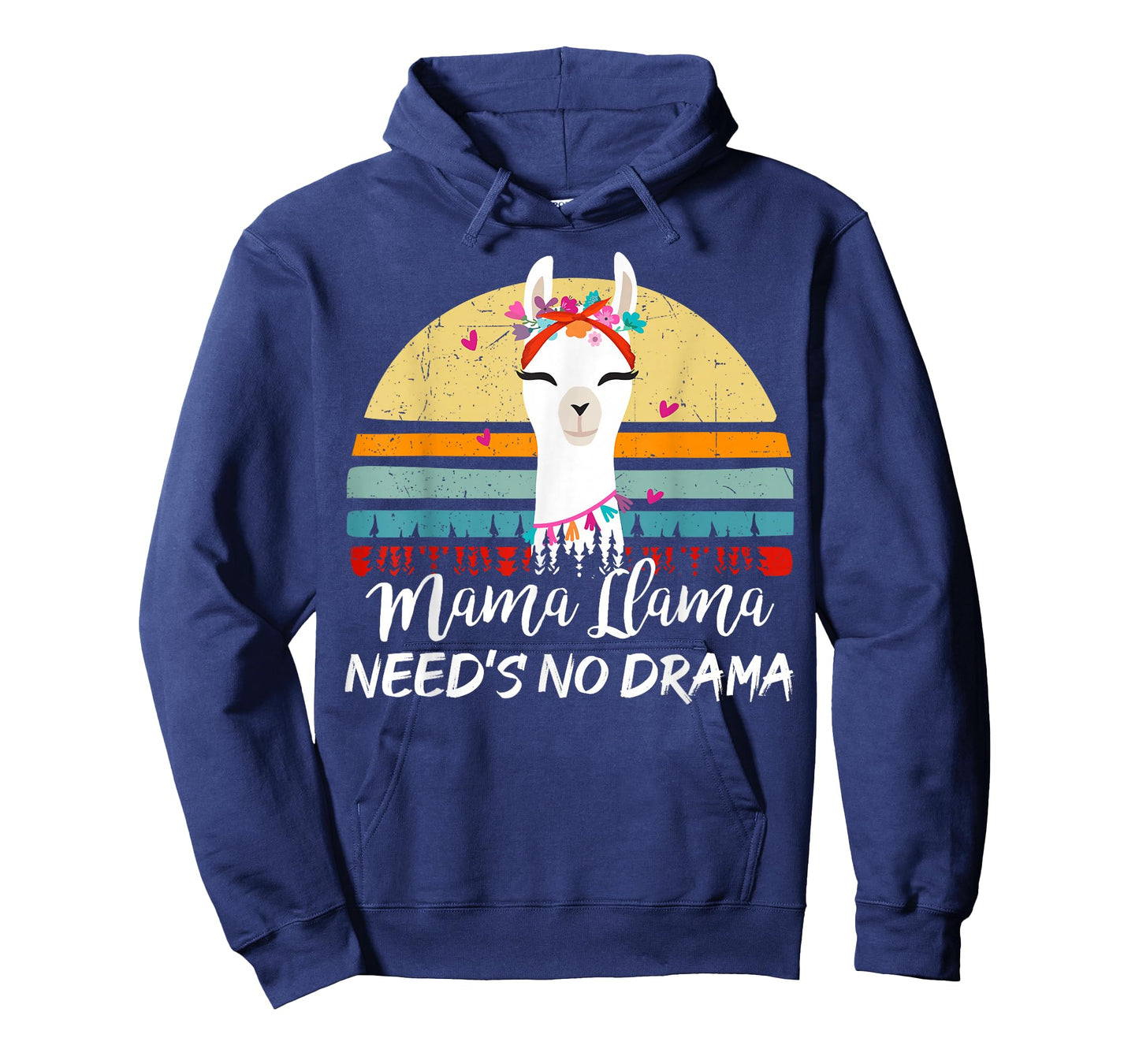 Funny Mama-Llama Needs No Drama Women Llama Mom Mothers Day T-Shirt