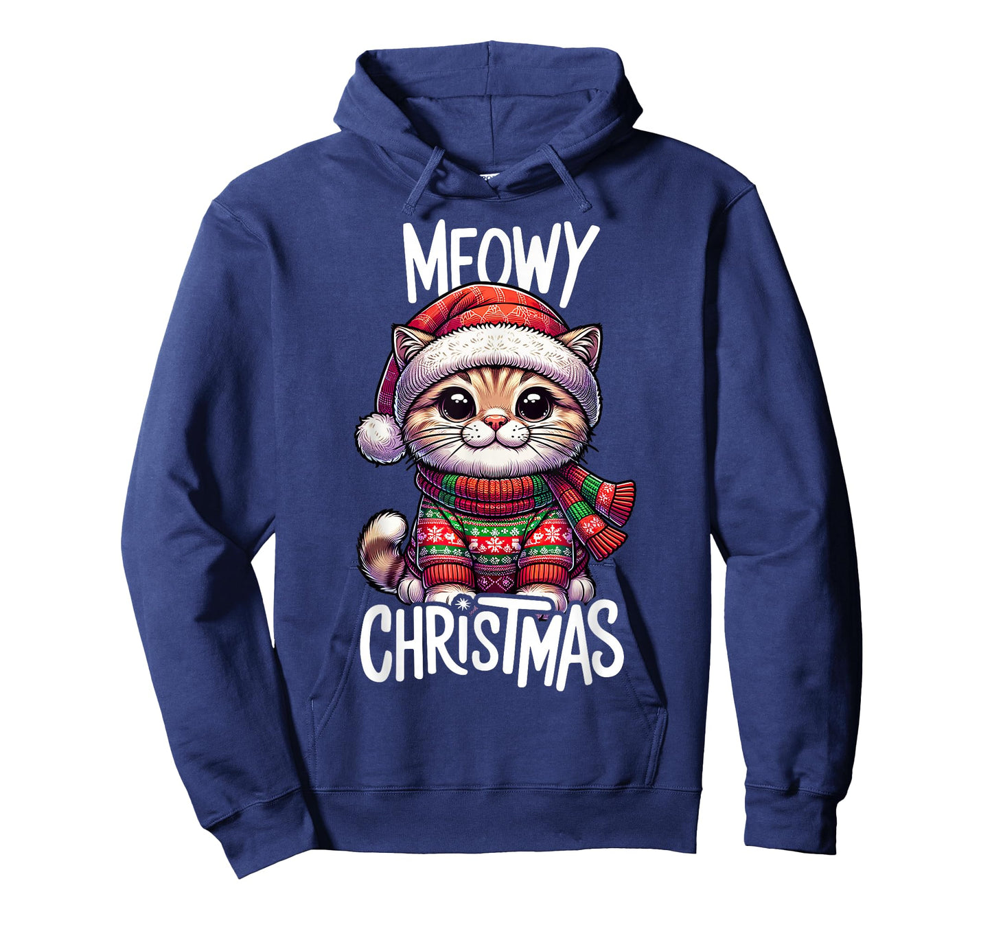 Meowy Christmas Cat Lover Funny Festive Holidays Cute Kitten T-Shirt