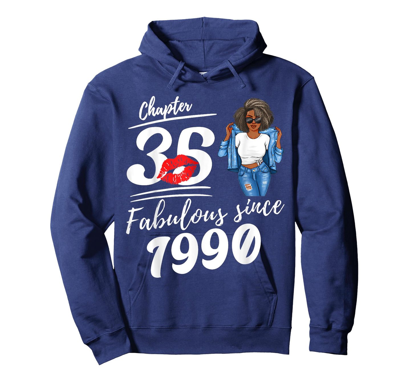 Chapter 35 Fabulous Since 1990 35th Birthday Afro Black Girl T-Shirt