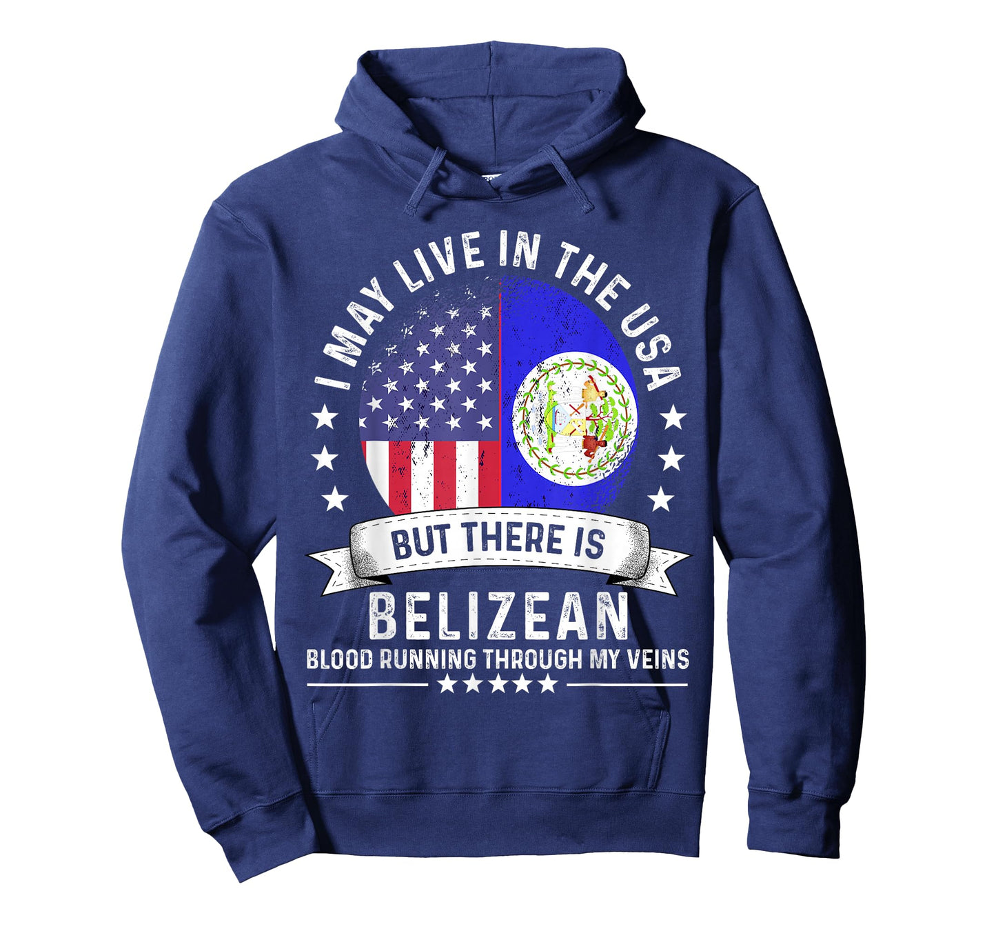 Belizean American Patriot Grown Country Belize Flag T-Shirt