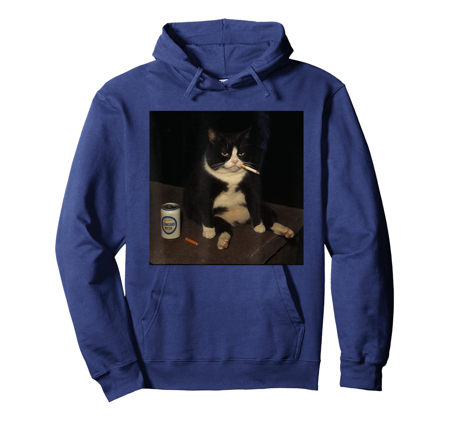 Cigarette Kitten Funny Gen Z Smoking Cat Meme Stupid Beer T-Shirt