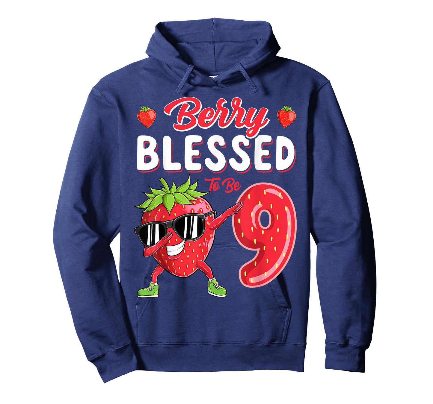Berry Blessed To Be 9 Cute Strawberry Girl 9th Birthday T-Shirt